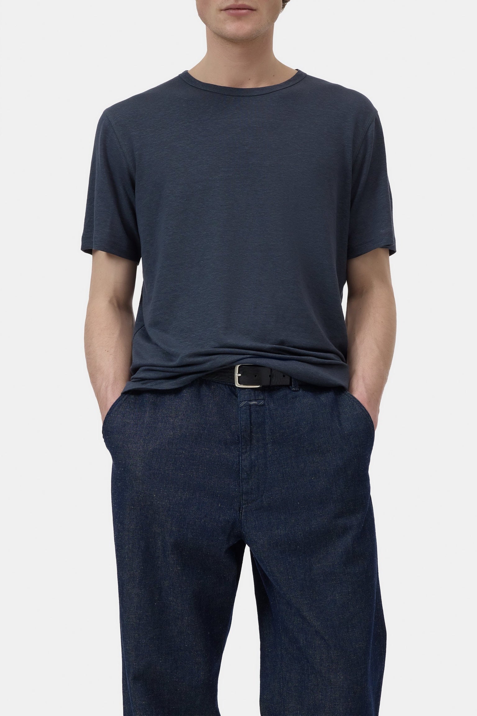 CLOSED Linen blend T-shirt Magma black - Vista 2