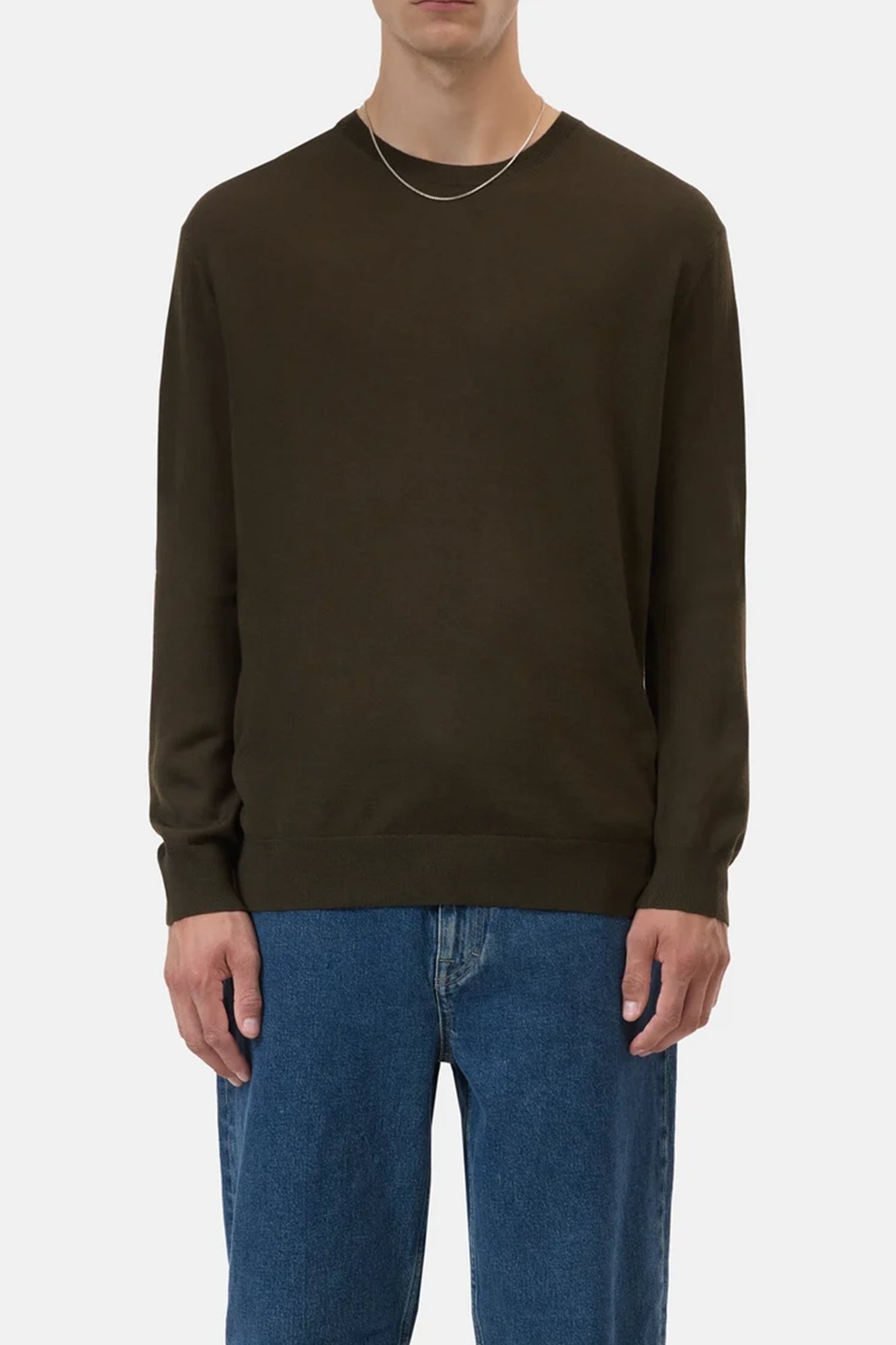 Organic Wool Jumper Dark Green