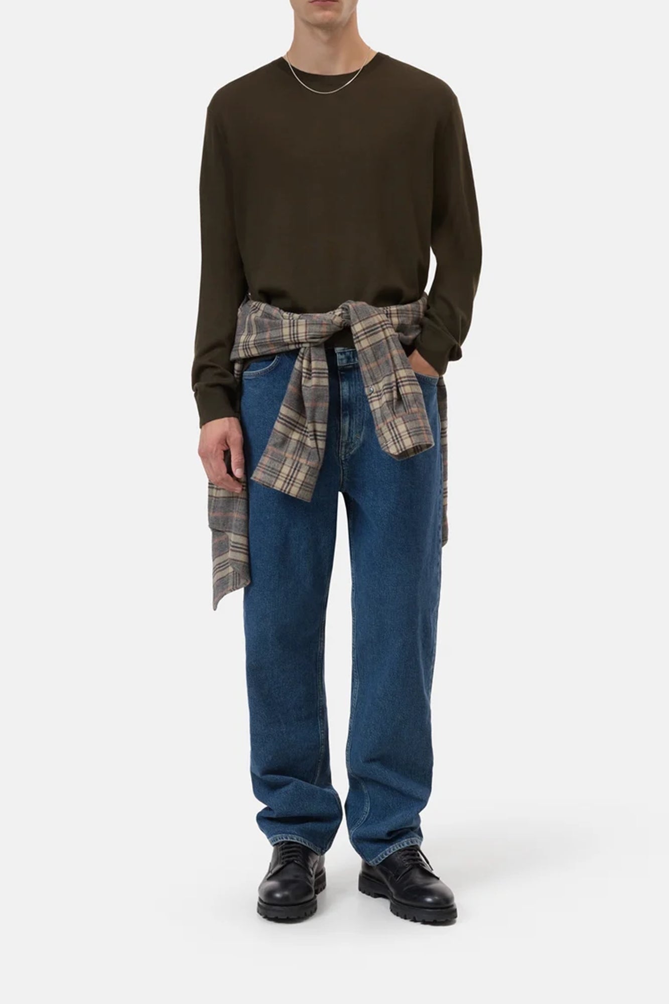 Organic Wool Jumper Dark Green