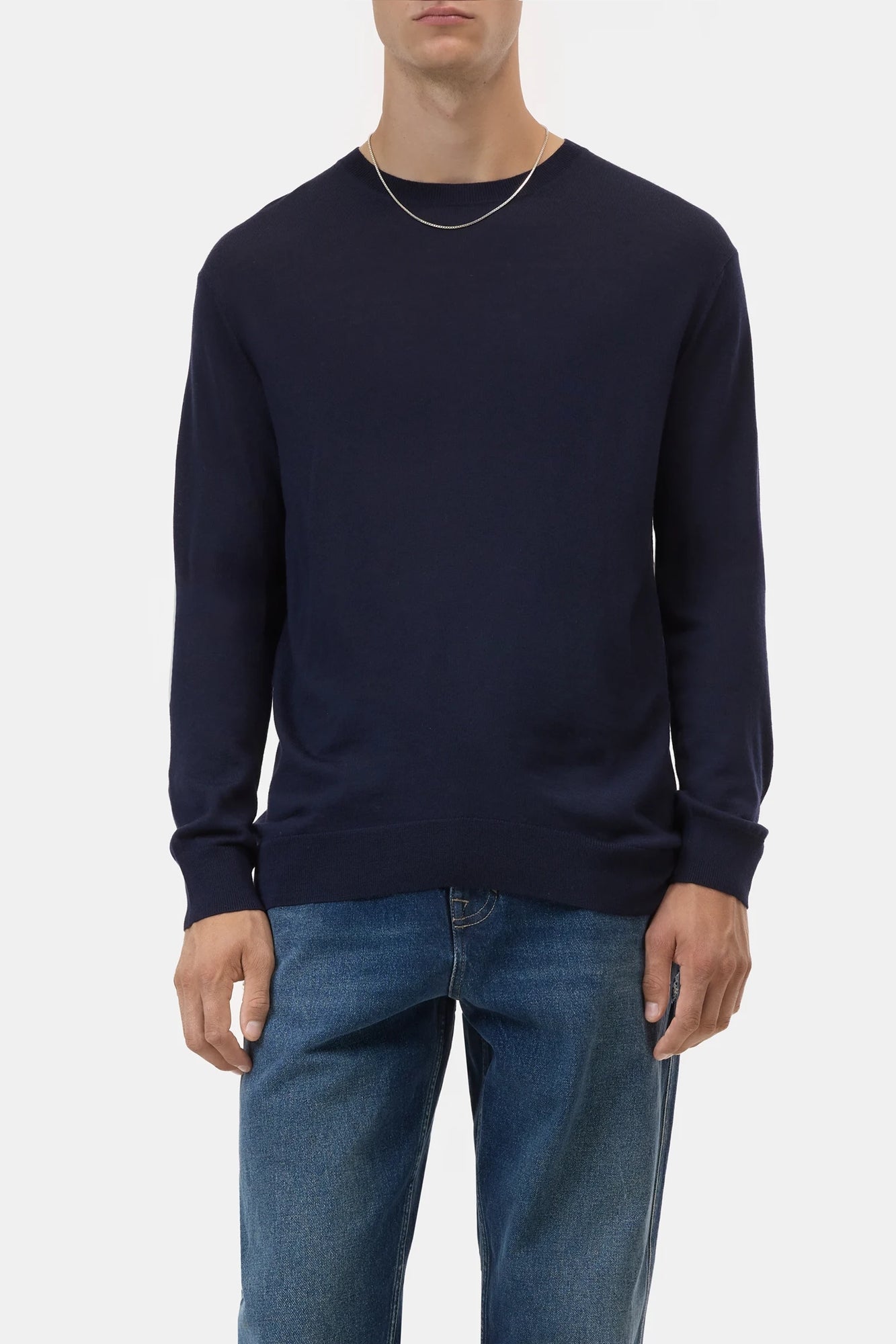 Organic Wool Jumper Navy