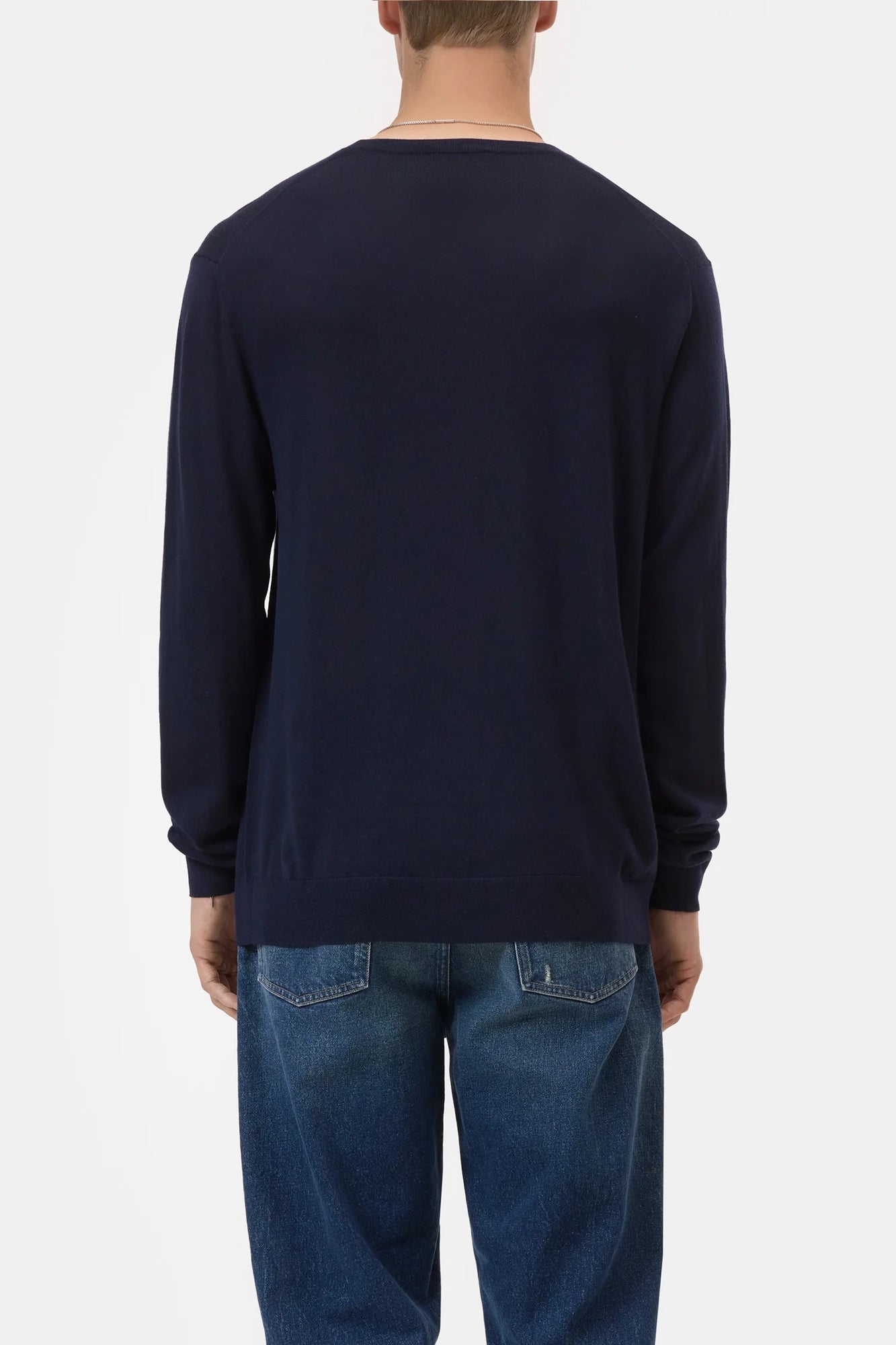 Organic Wool Jumper Navy