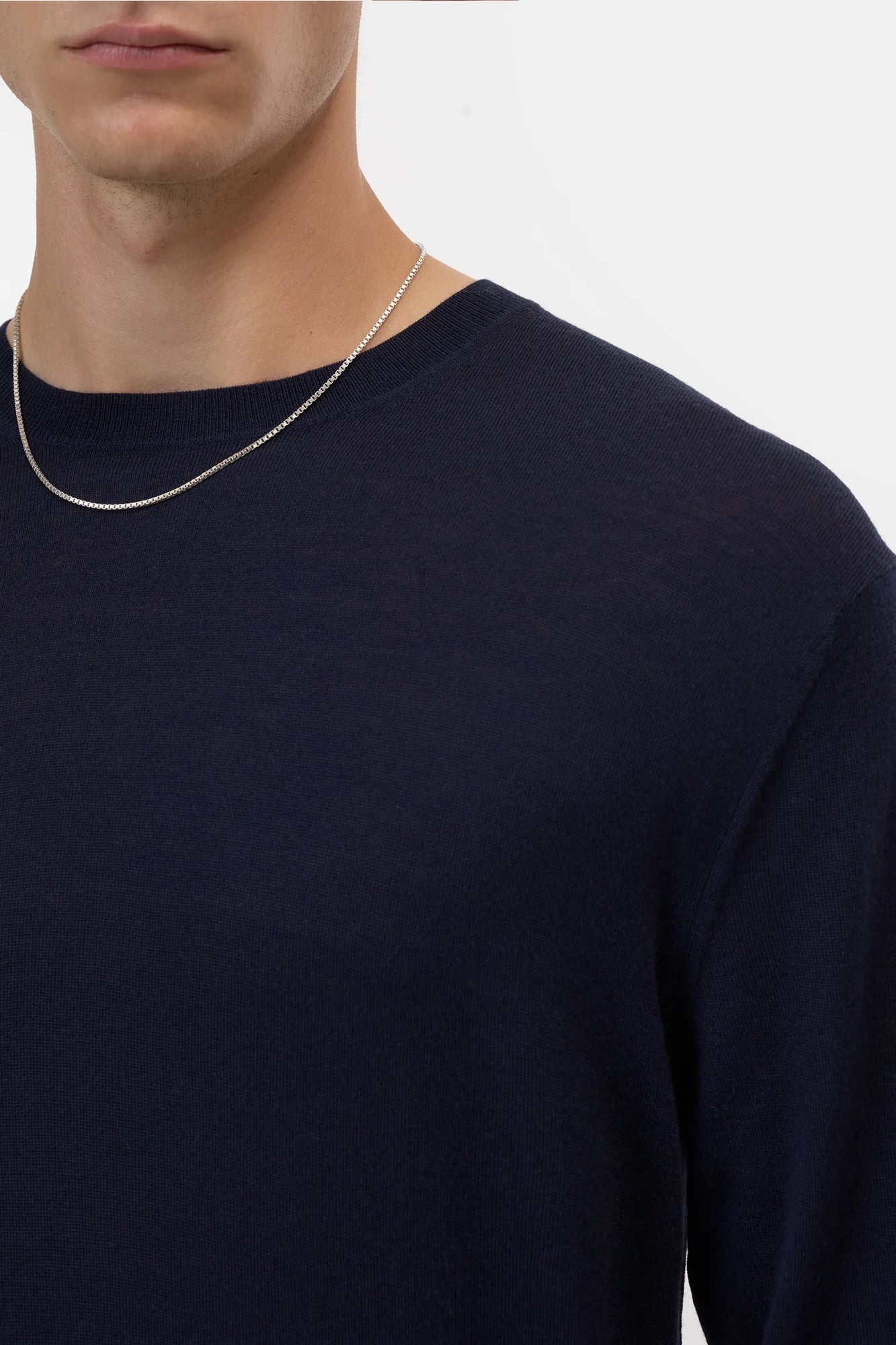 Organic Wool Jumper Navy