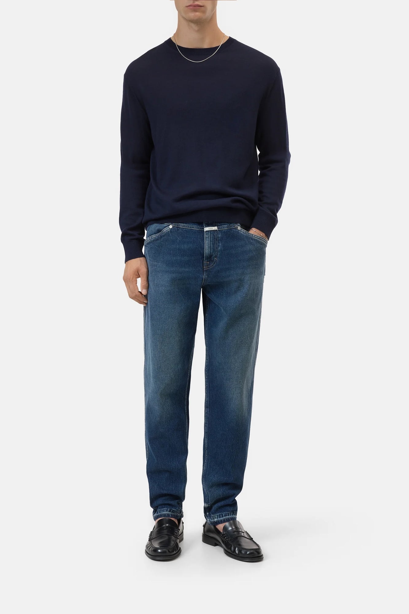 Organic Wool Jumper Navy