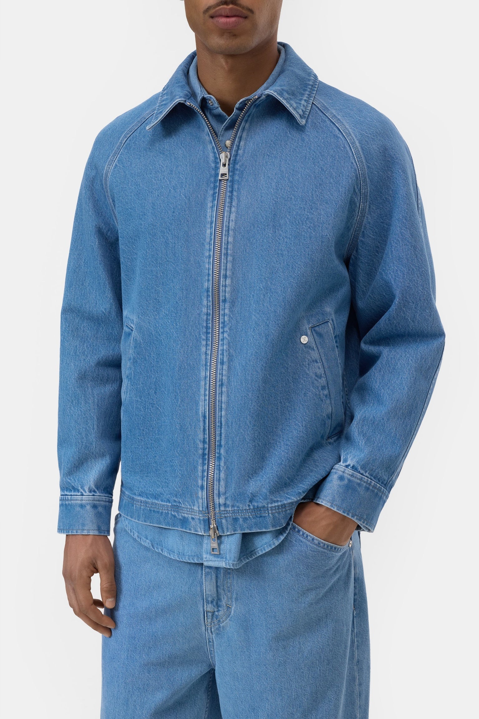 CLOSED Postal jacket made of denim mid blue - Vista 2