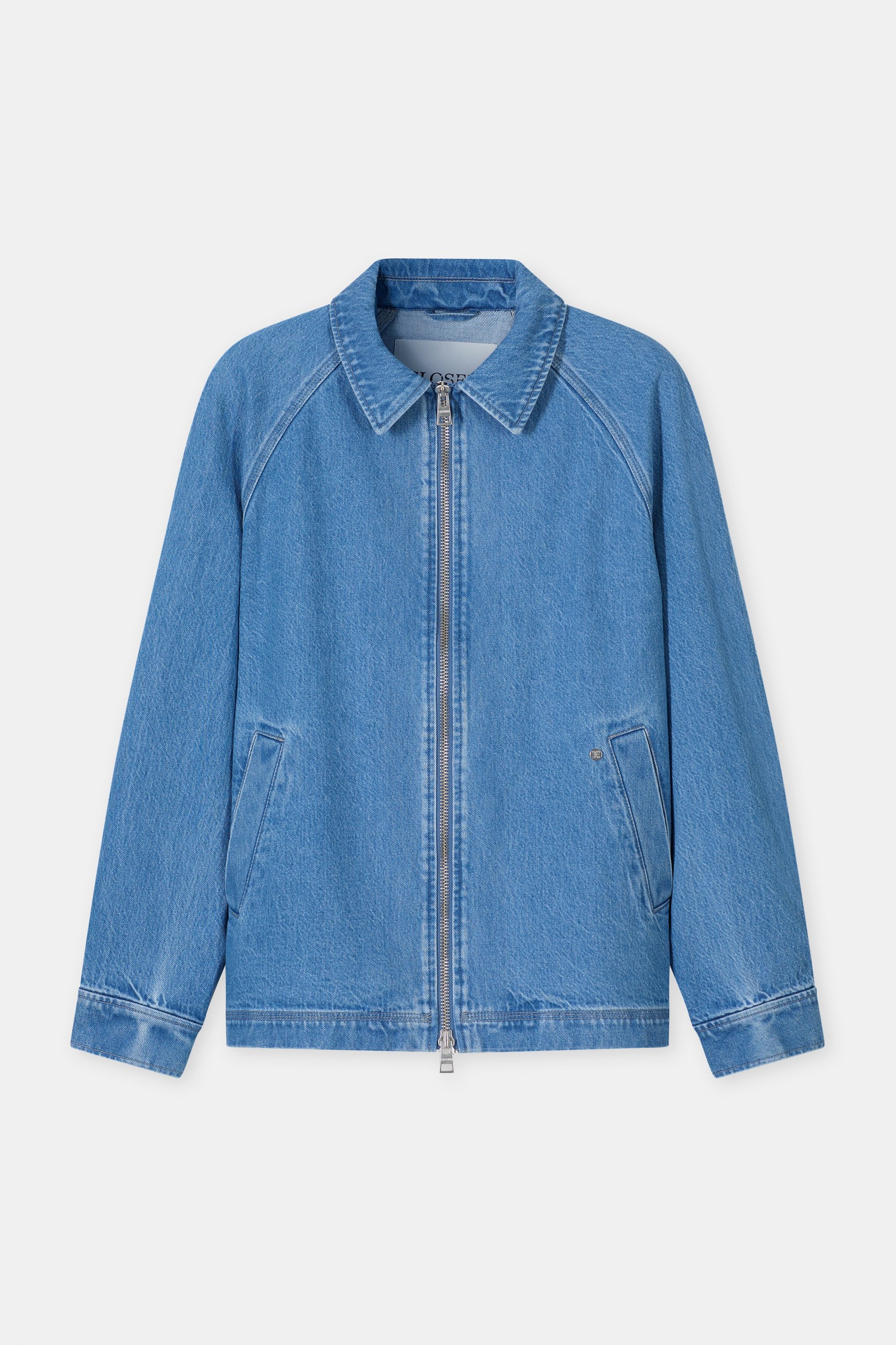 CLOSED Postal jacket made of denim mid blue