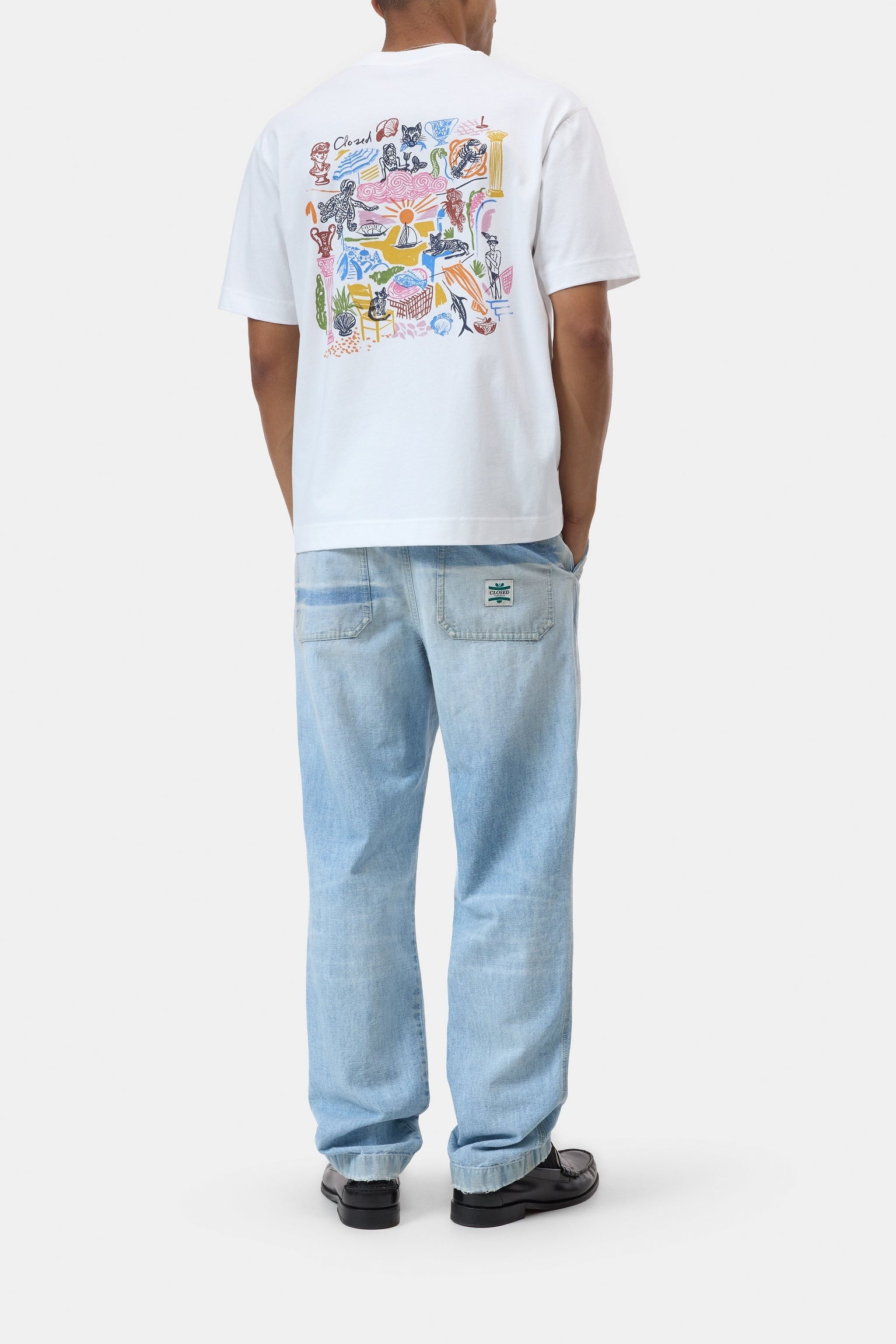 CLOSED Printed T-shirt white - Vista 1