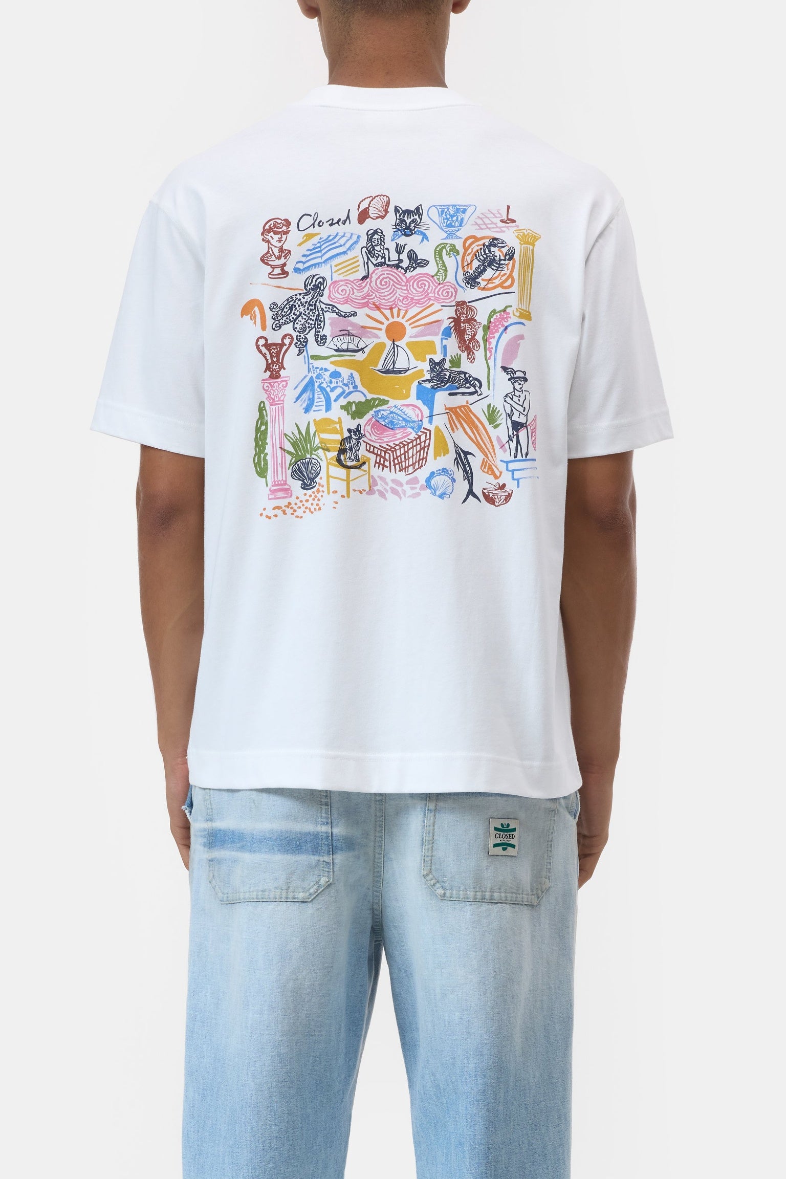 CLOSED Printed T-shirt white - Vista 3