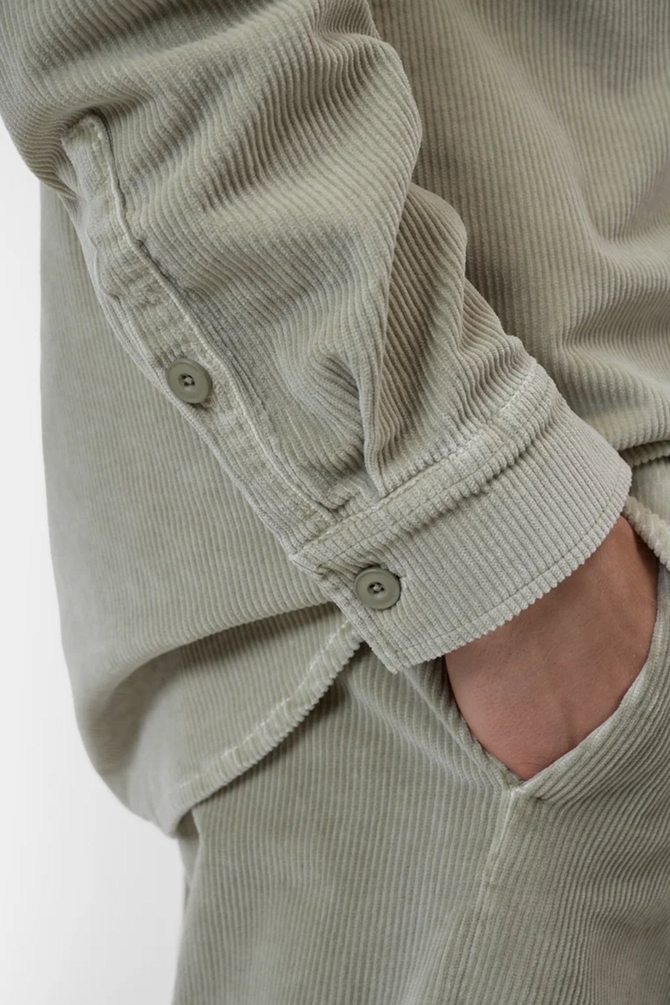 Corduroy Utility Shirt Light Green