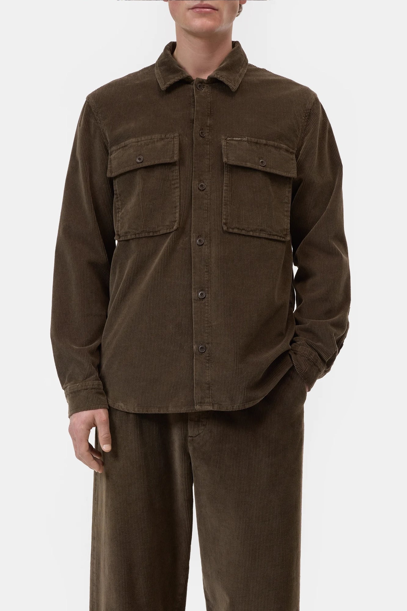 Corduroy Utility Shirt Dark Green