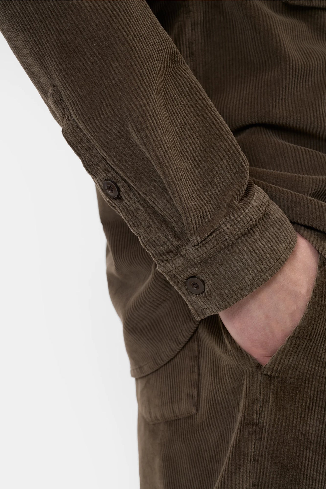 Corduroy Utility Shirt Dark Green