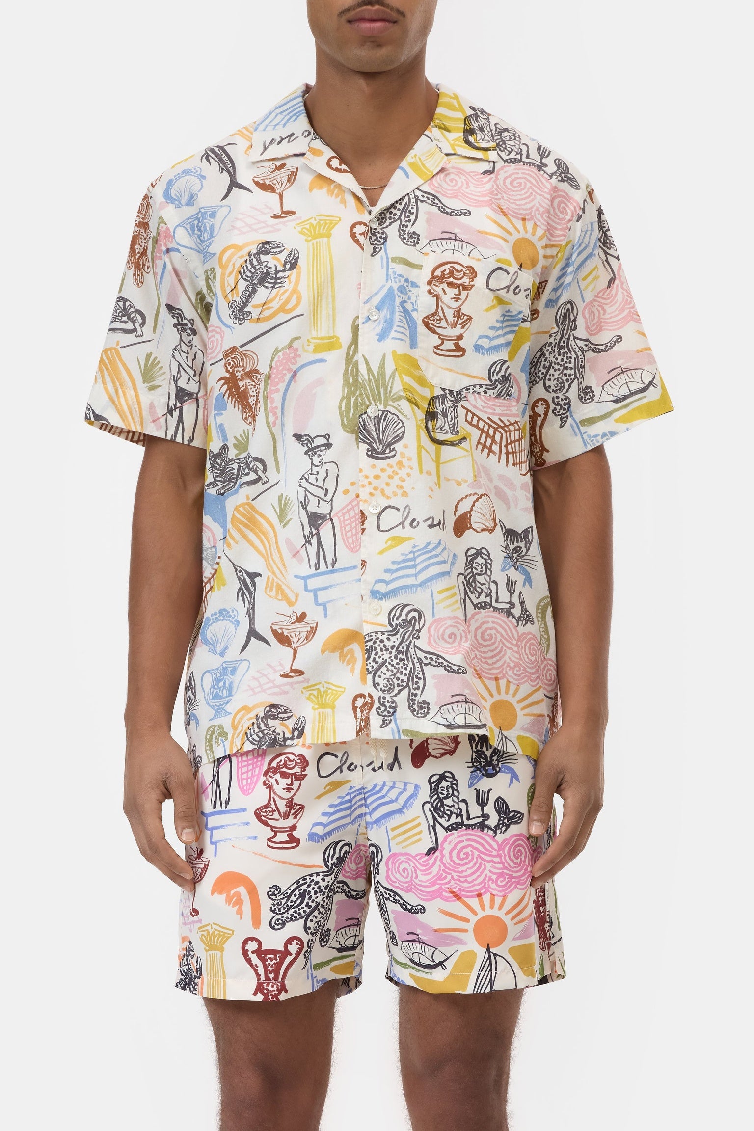 CLOSED Resort shirt with graphic print Multi colour - Vista 2