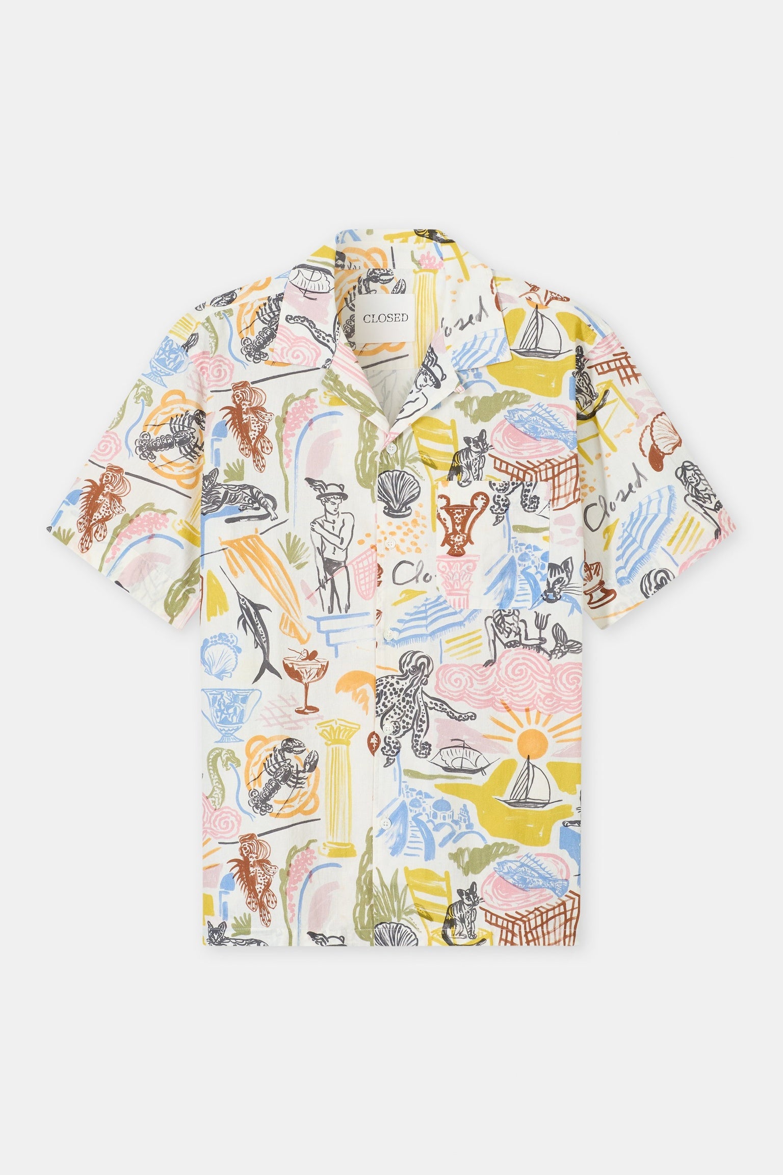 CLOSED Resort shirt with graphic print Multi colour