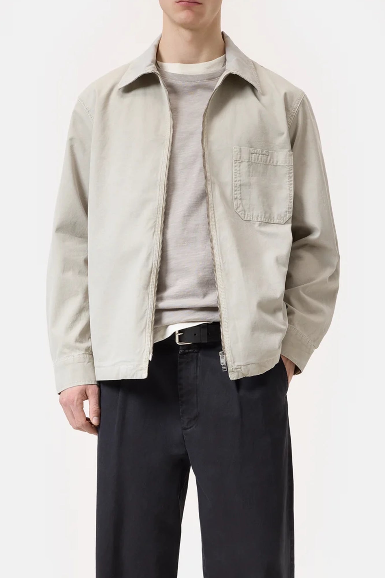 Shirt with zipper