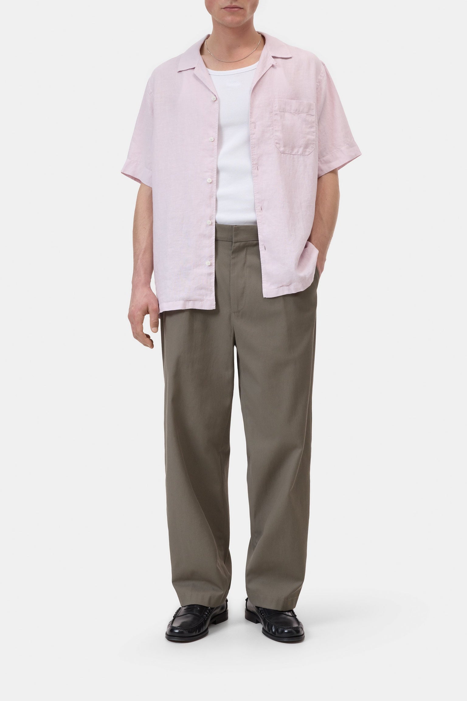 CLOSED Short-sleeve shirt made of linen Quartz pink - Vista 1