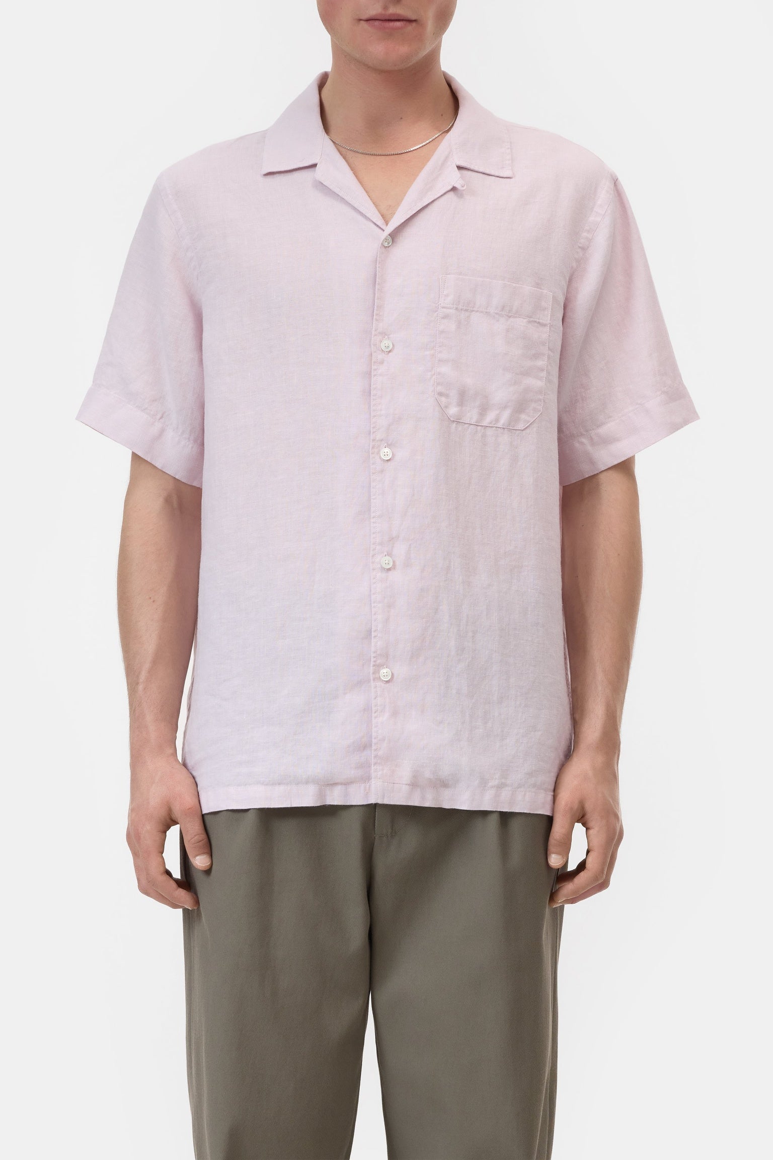 CLOSED Short-sleeve shirt made of linen Quartz pink - Vista 2