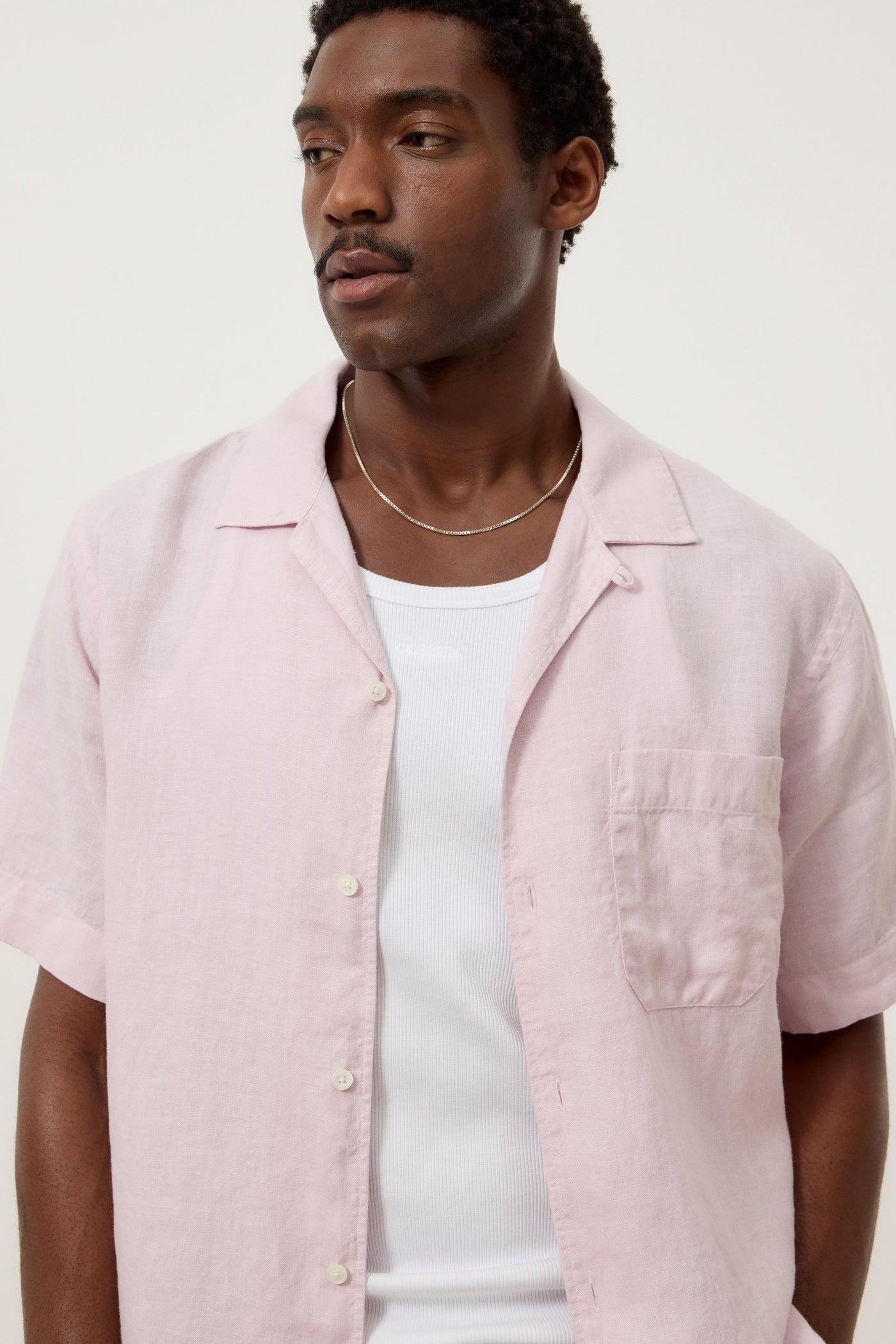 CLOSED Short-sleeve shirt made of linen Quartz pink - Vista 6
