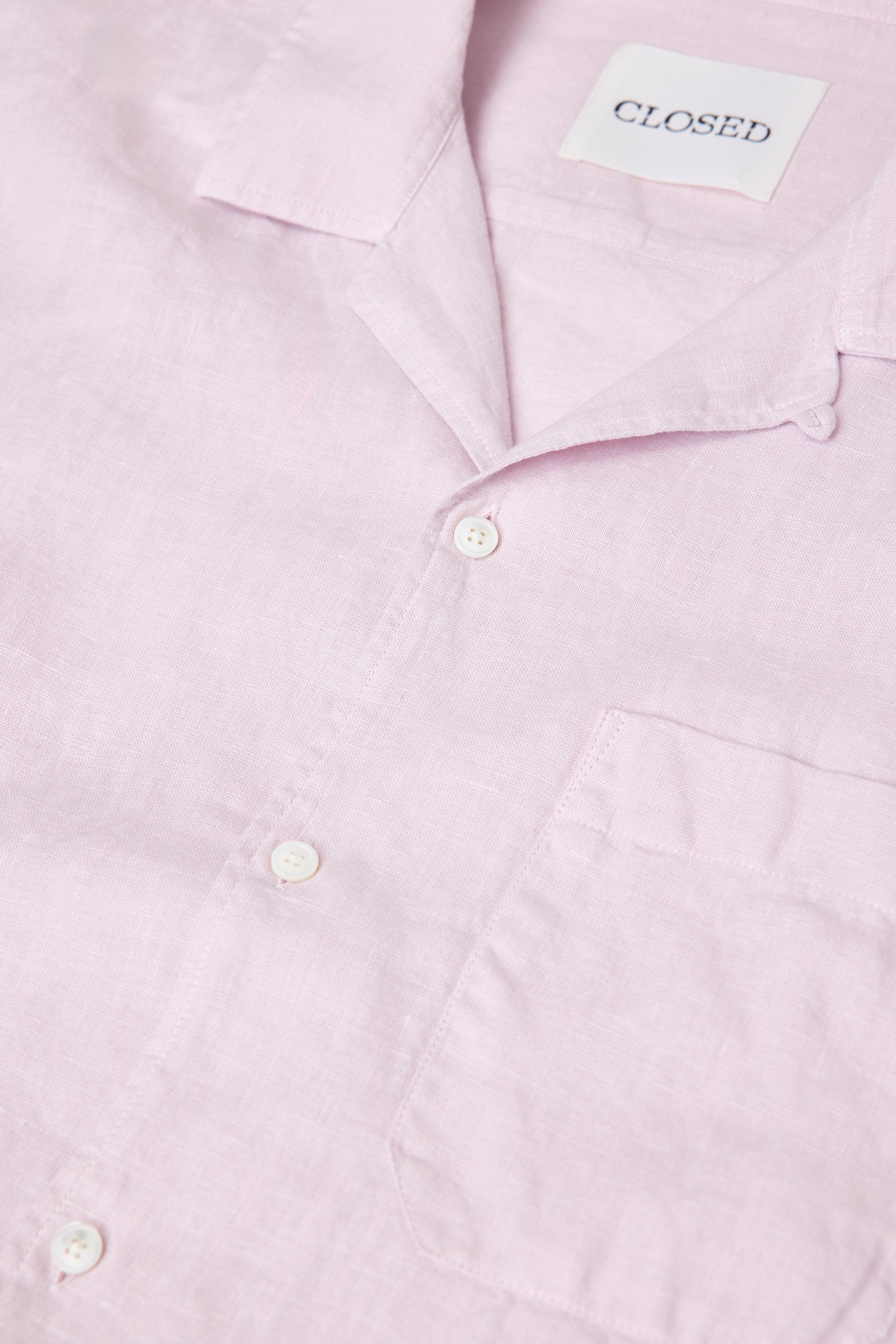 CLOSED Short-sleeve shirt made of linen Quartz pink