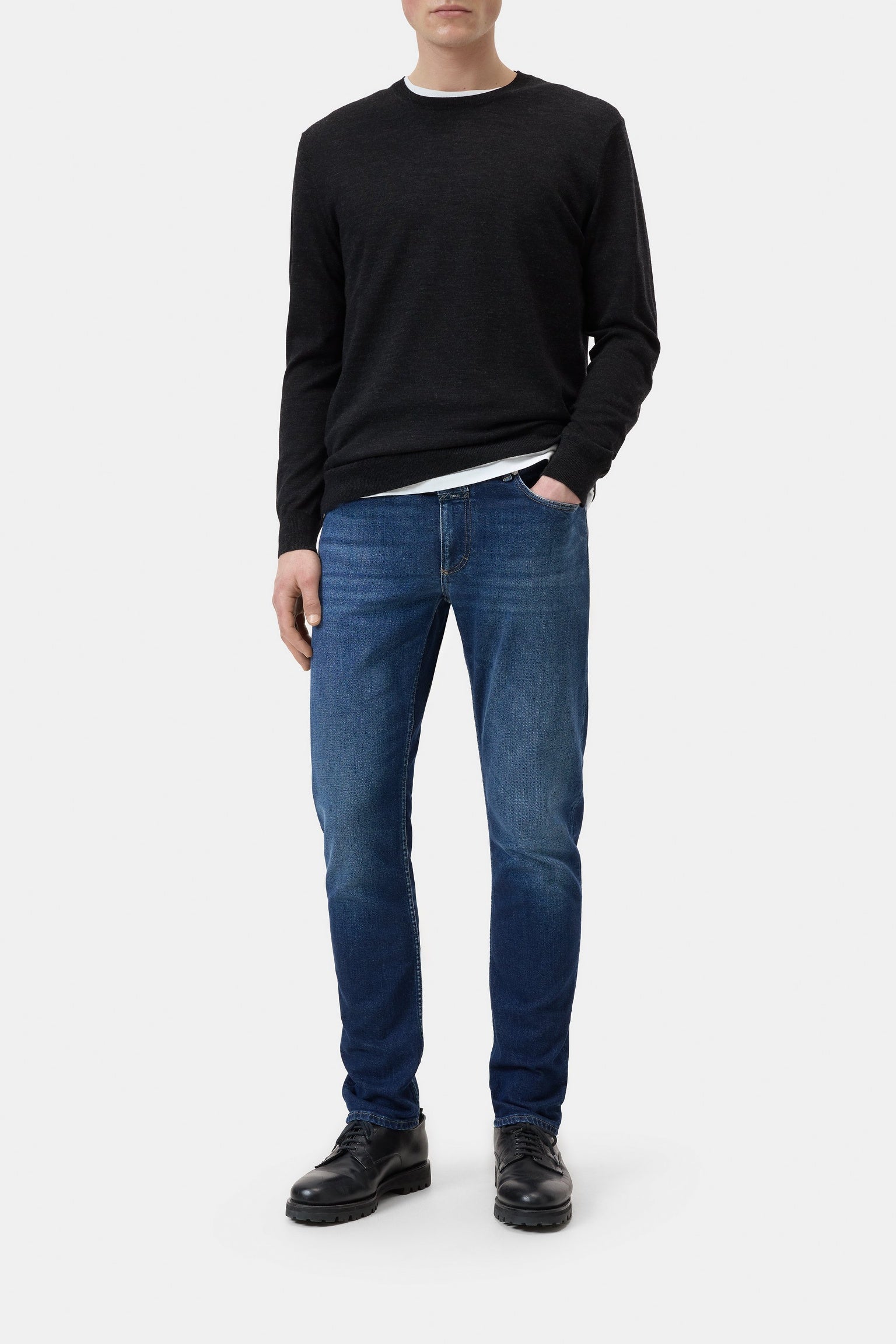 Unity Slim Trousers Mid Blue