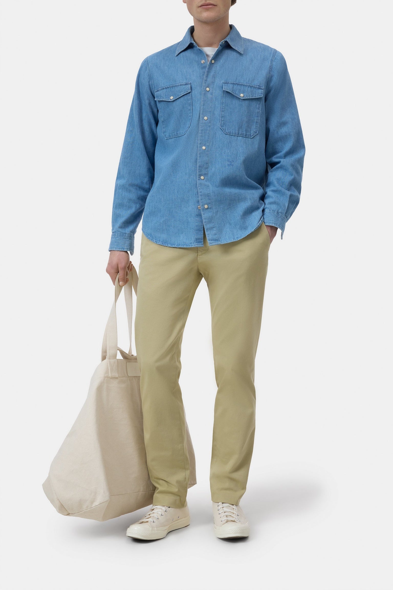 CLOSED Slim Pants - Clifton True Real khaki - Vista 1