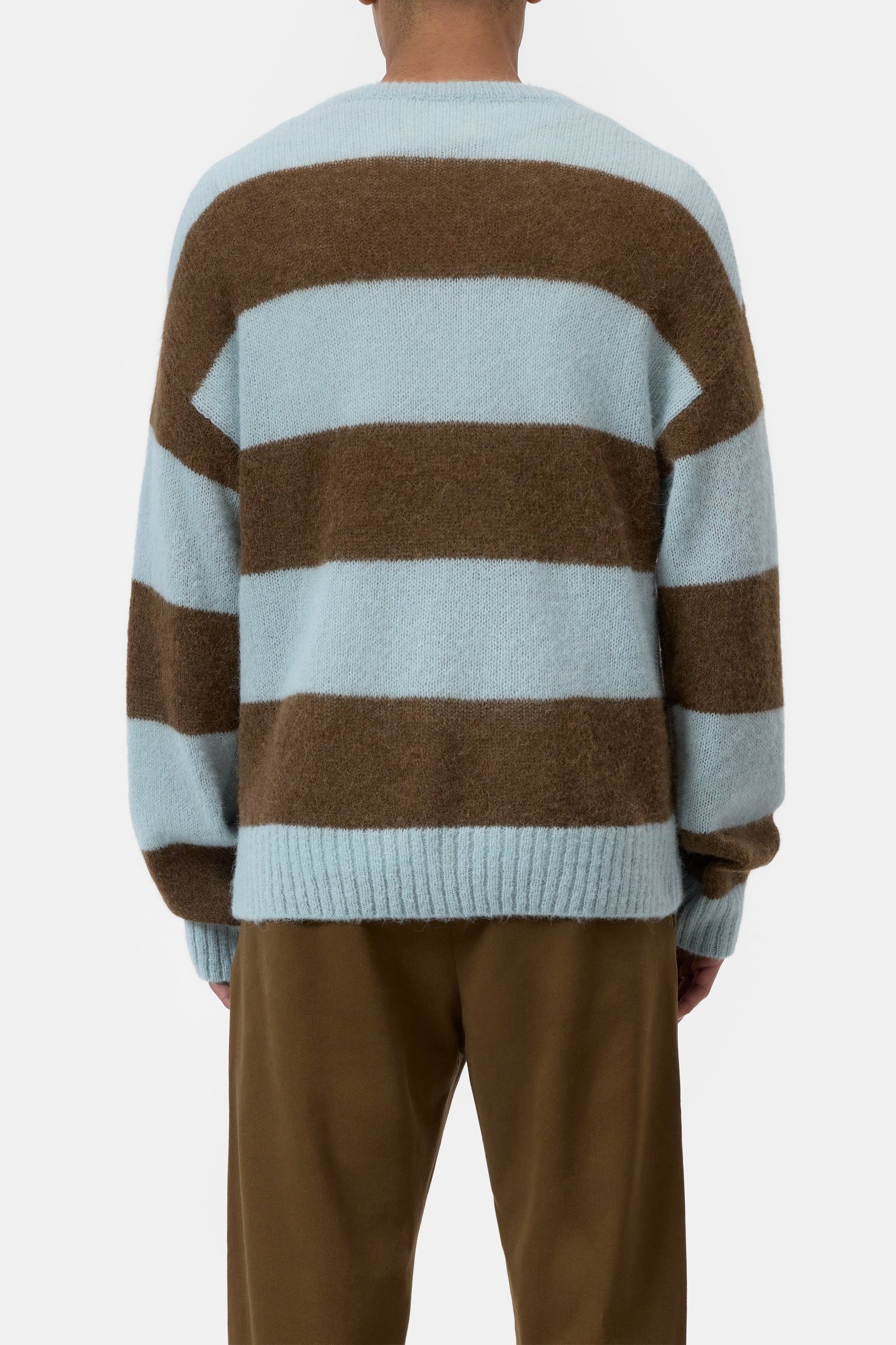 Block Stripe Crewneck Jumper Drift Blue