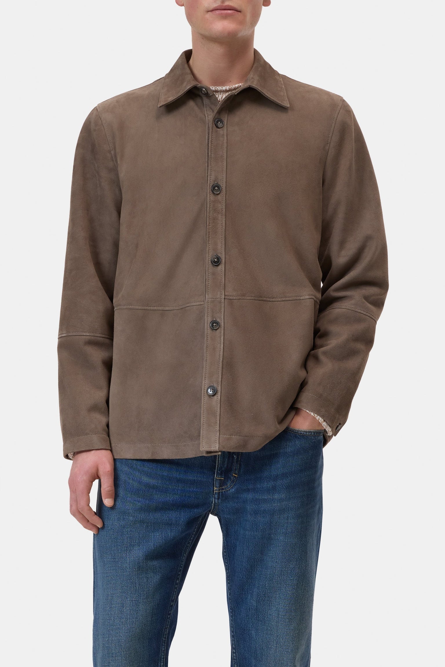 CLOSED Suede shirt Smokey grey - Vista 2