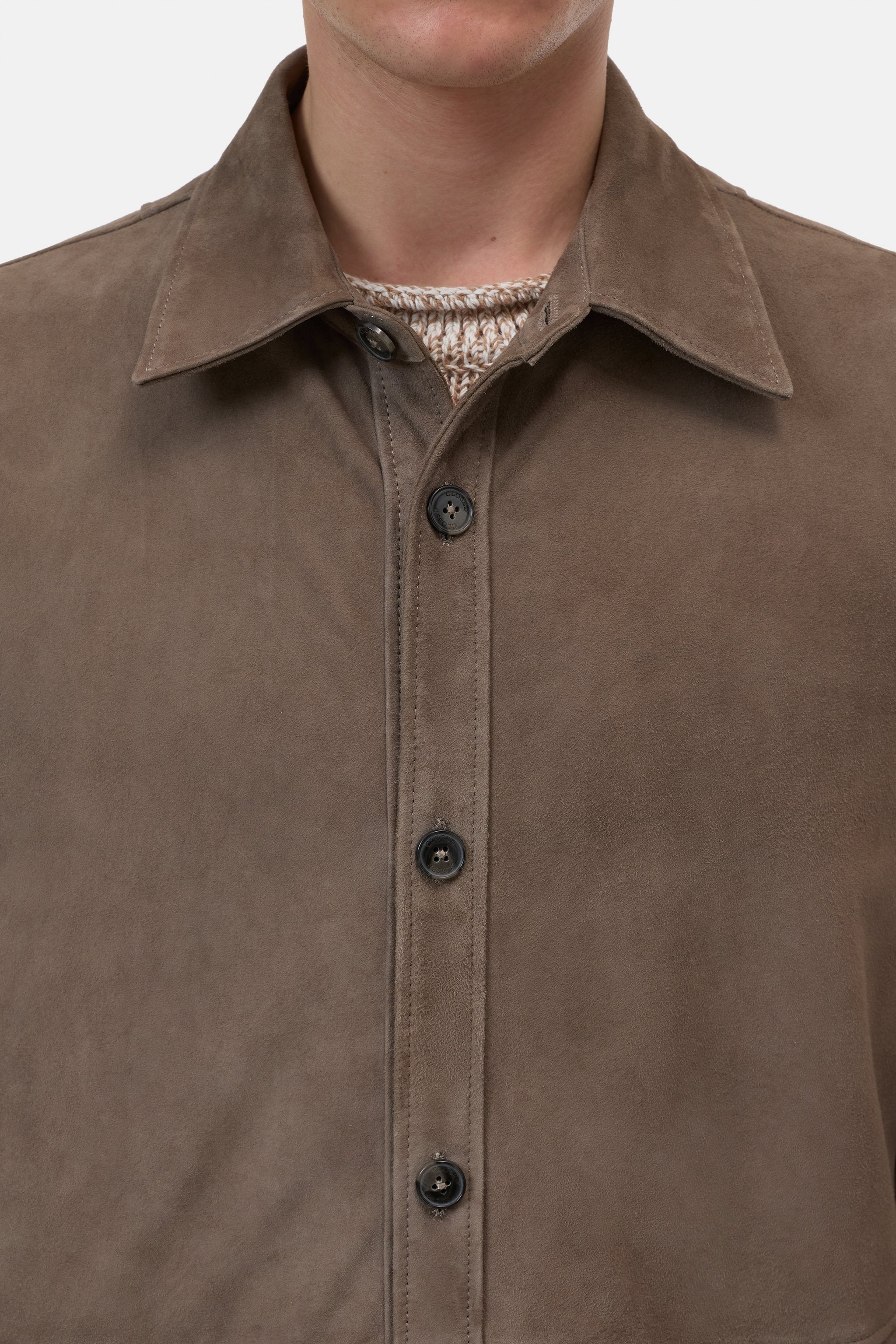 CLOSED Suede shirt Smokey grey - Vista 4