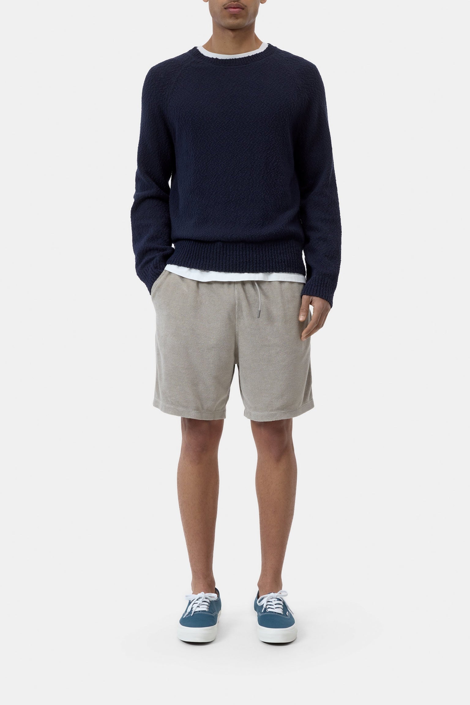CLOSED Terry shorts made from a cotton blend mud grey - Vista 1