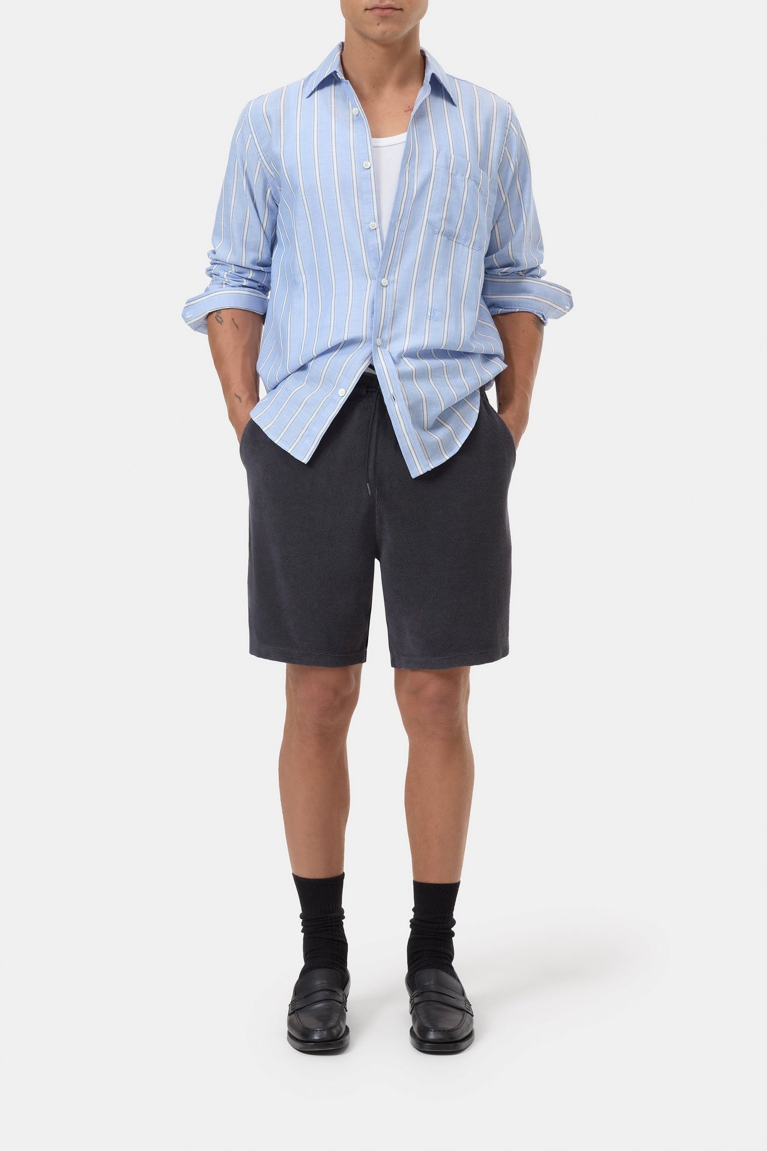 CLOSED Terry shorts made from a cotton blend Magma black - Vista 1