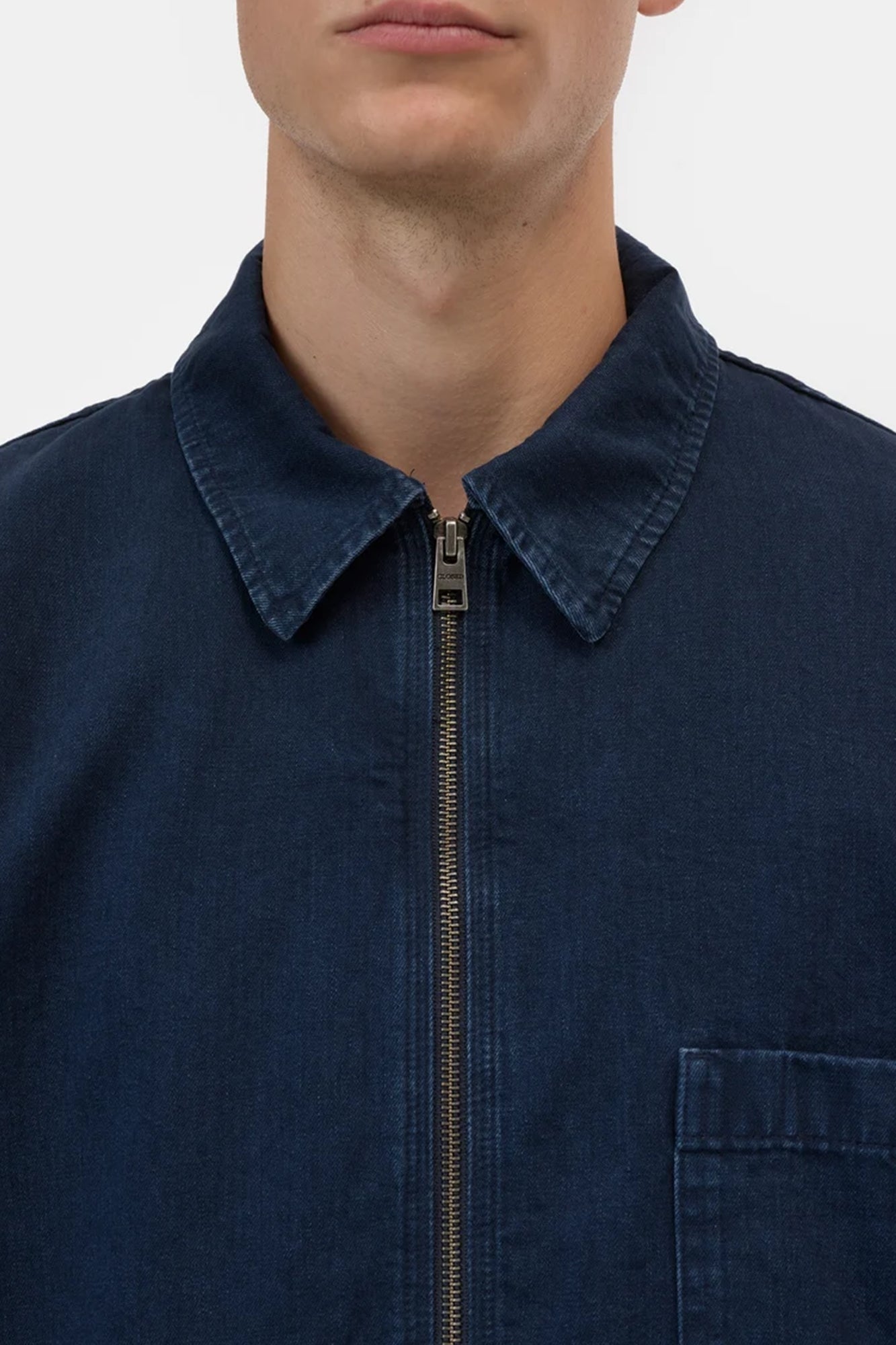 Zipped Denim Overshirt