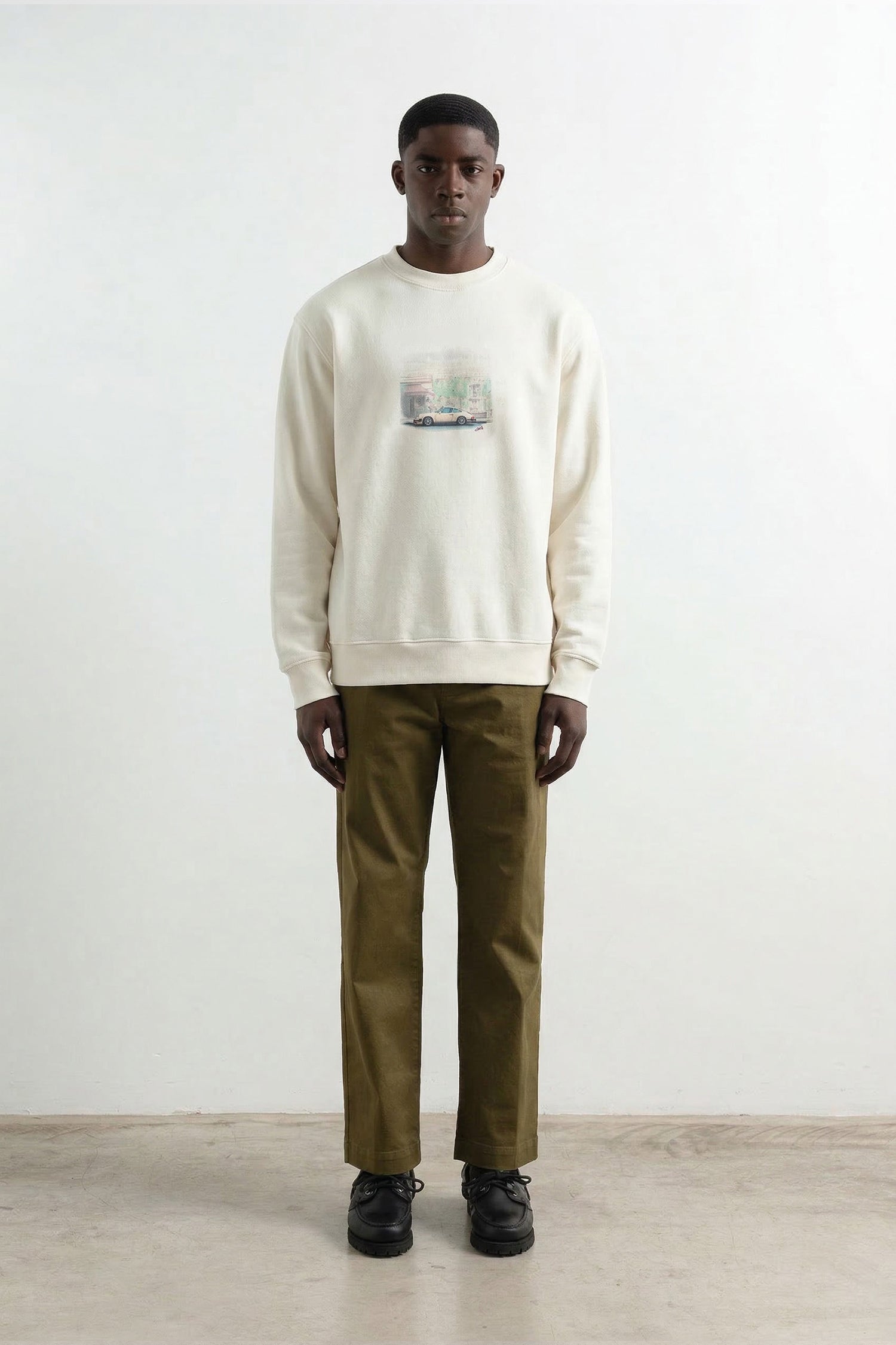 Edmmond Studios CHASING CLASSICS SWEATSHIRT off white - Vista 3