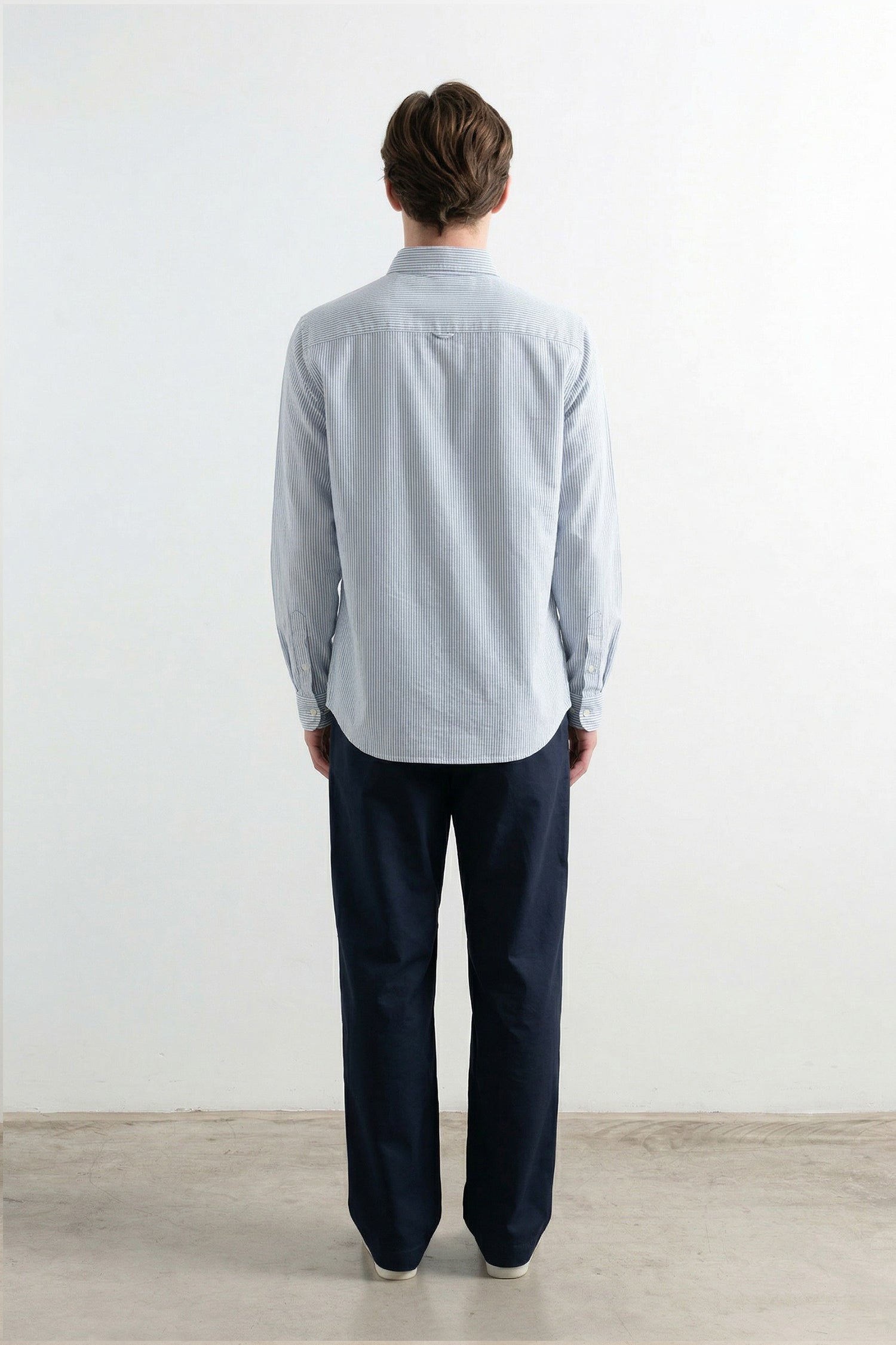 Edmmond Studios DUCK STRIPED SHIRT light blue - Vista 4