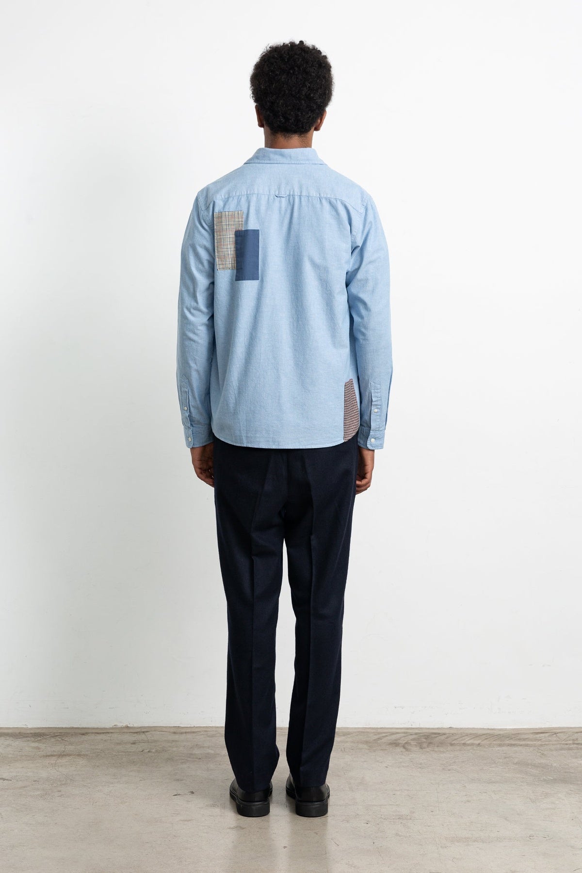 Meet & Grid Shirt Steel