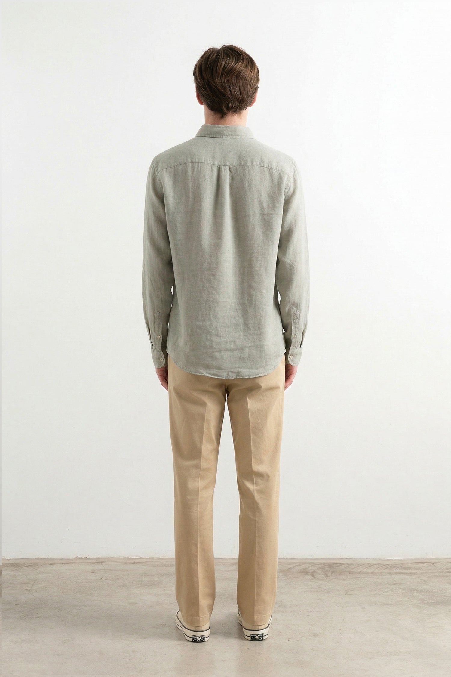 Edmmond Studios LINEN SHIRT taupe - Vista 4
