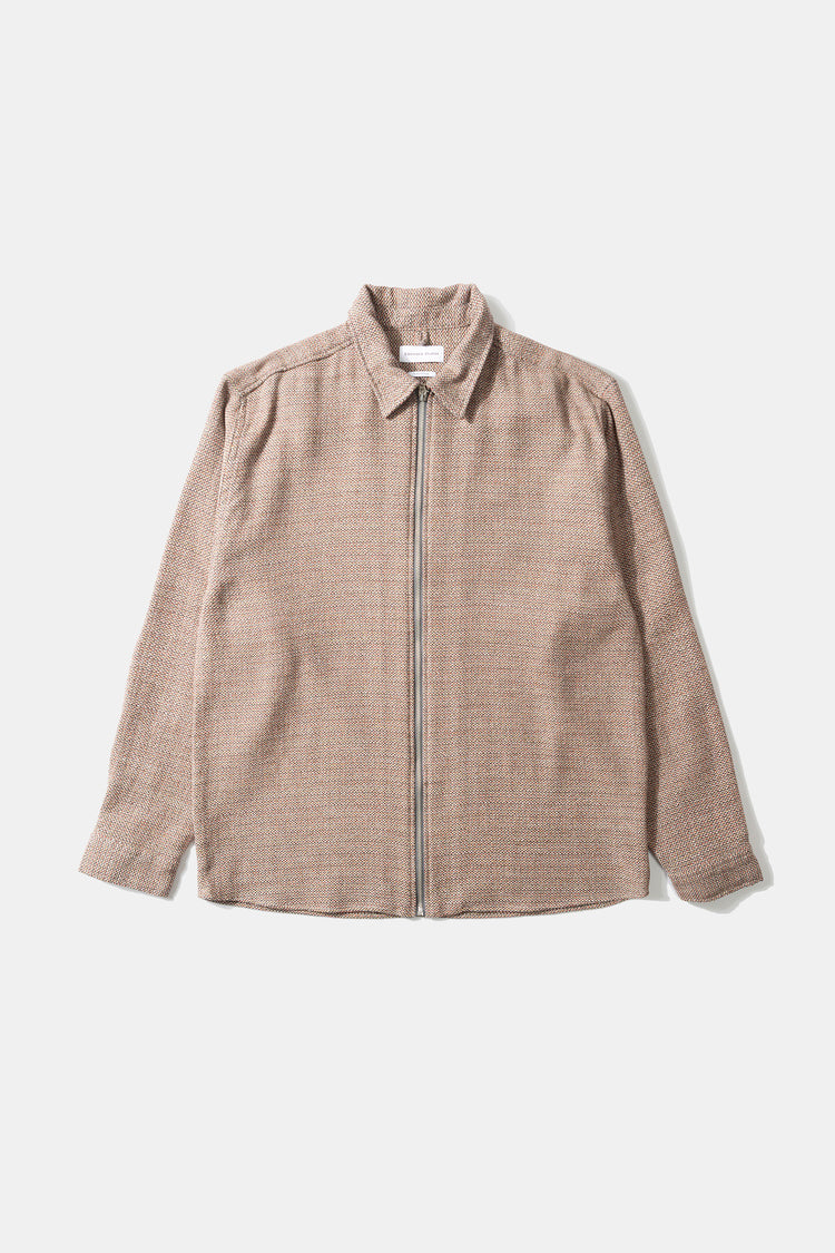 Blurred Landscape Shirt with Zip
