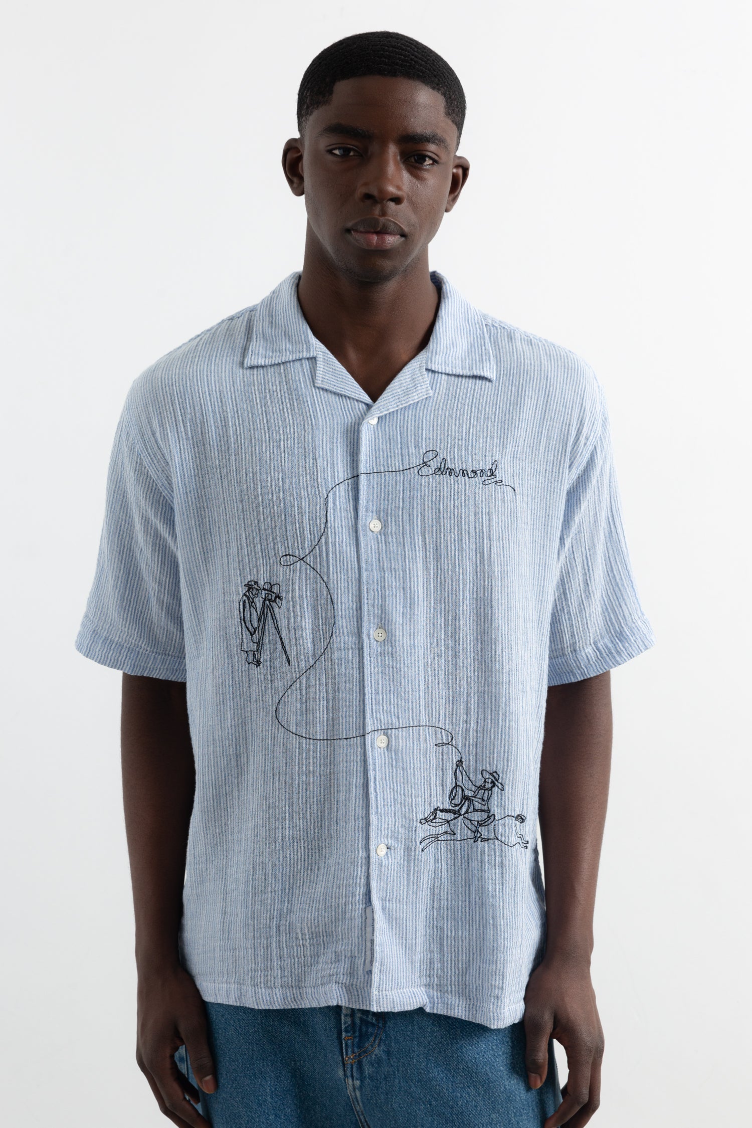 Edmmond Studios WESTERN SHIRT dk blue - Vista 6