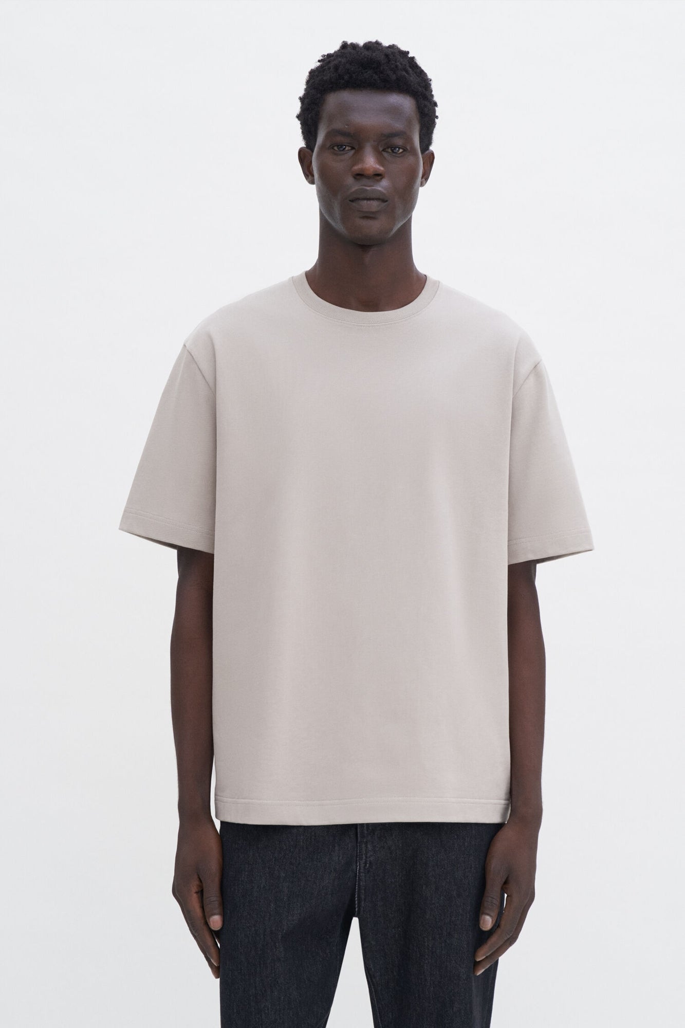Heavy Crewneck Tee Beige