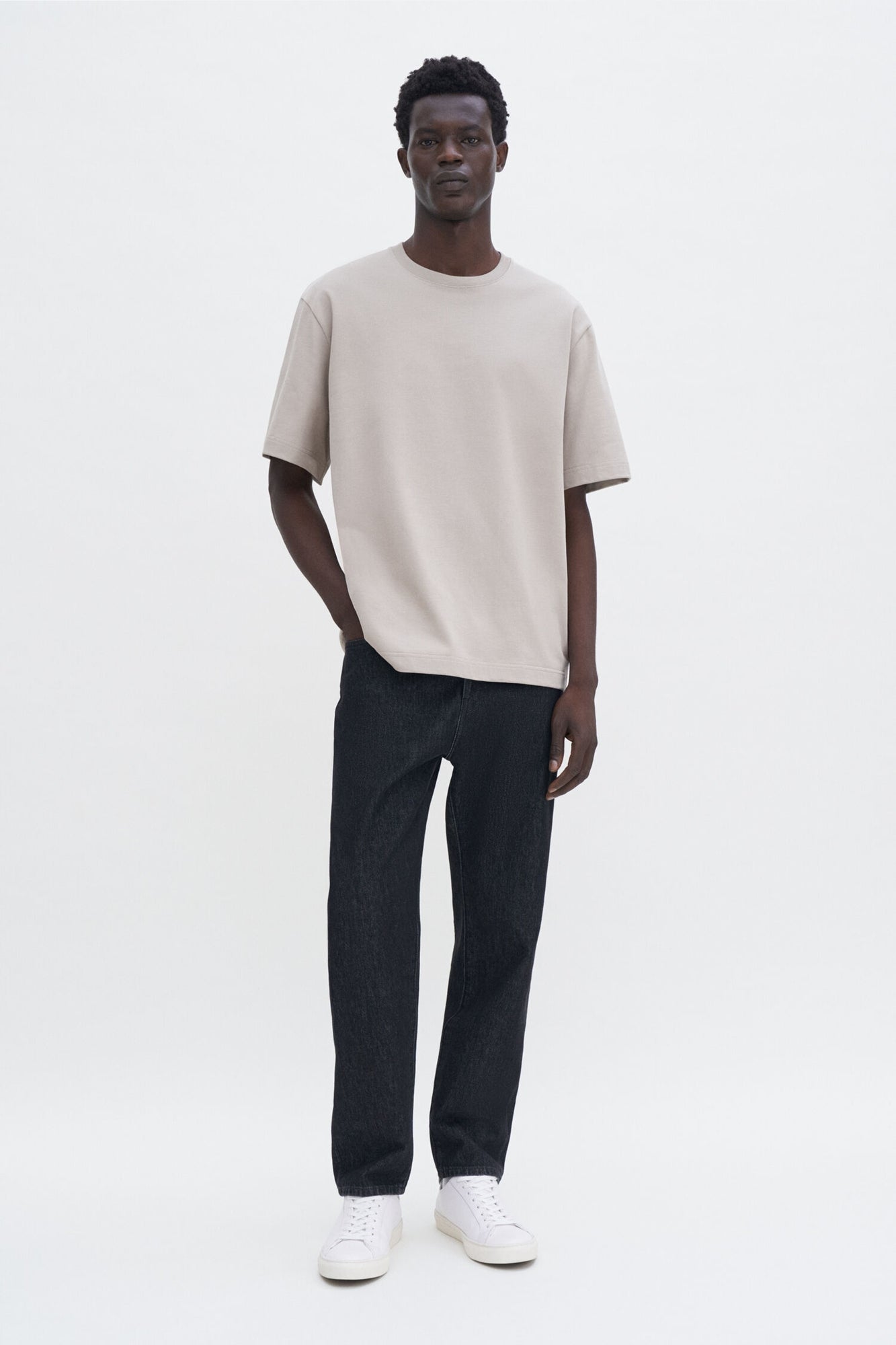 Heavy Crewneck Tee Beige