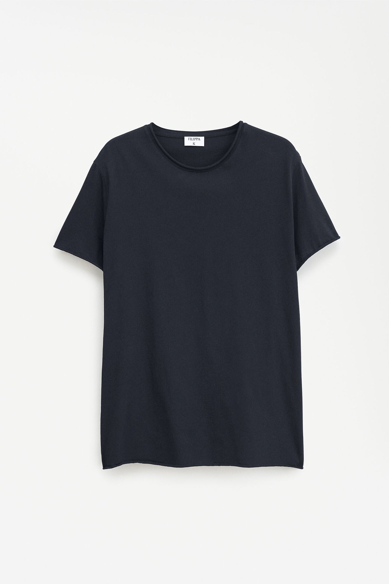 Roll Neck Tee Black