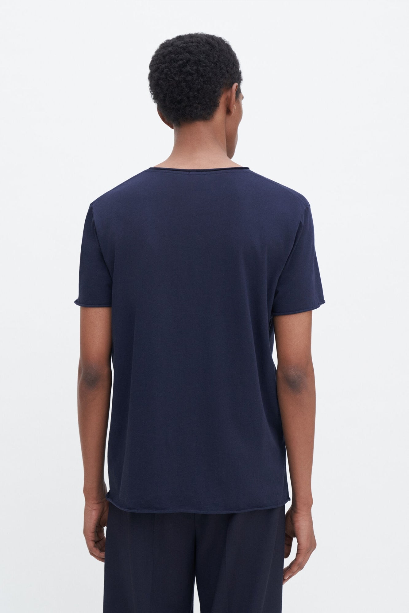 Roll Neck Tee Navy
