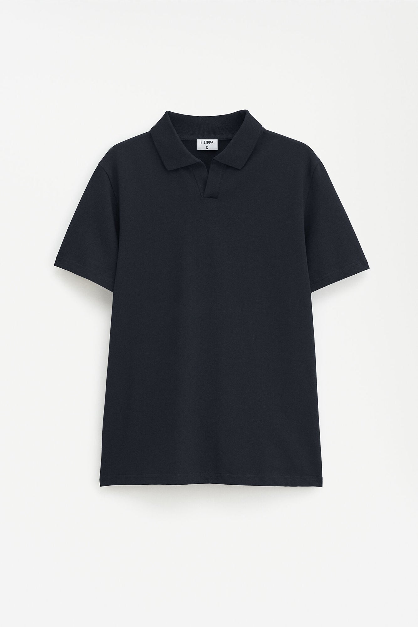 Stretch Cotton Polo Black