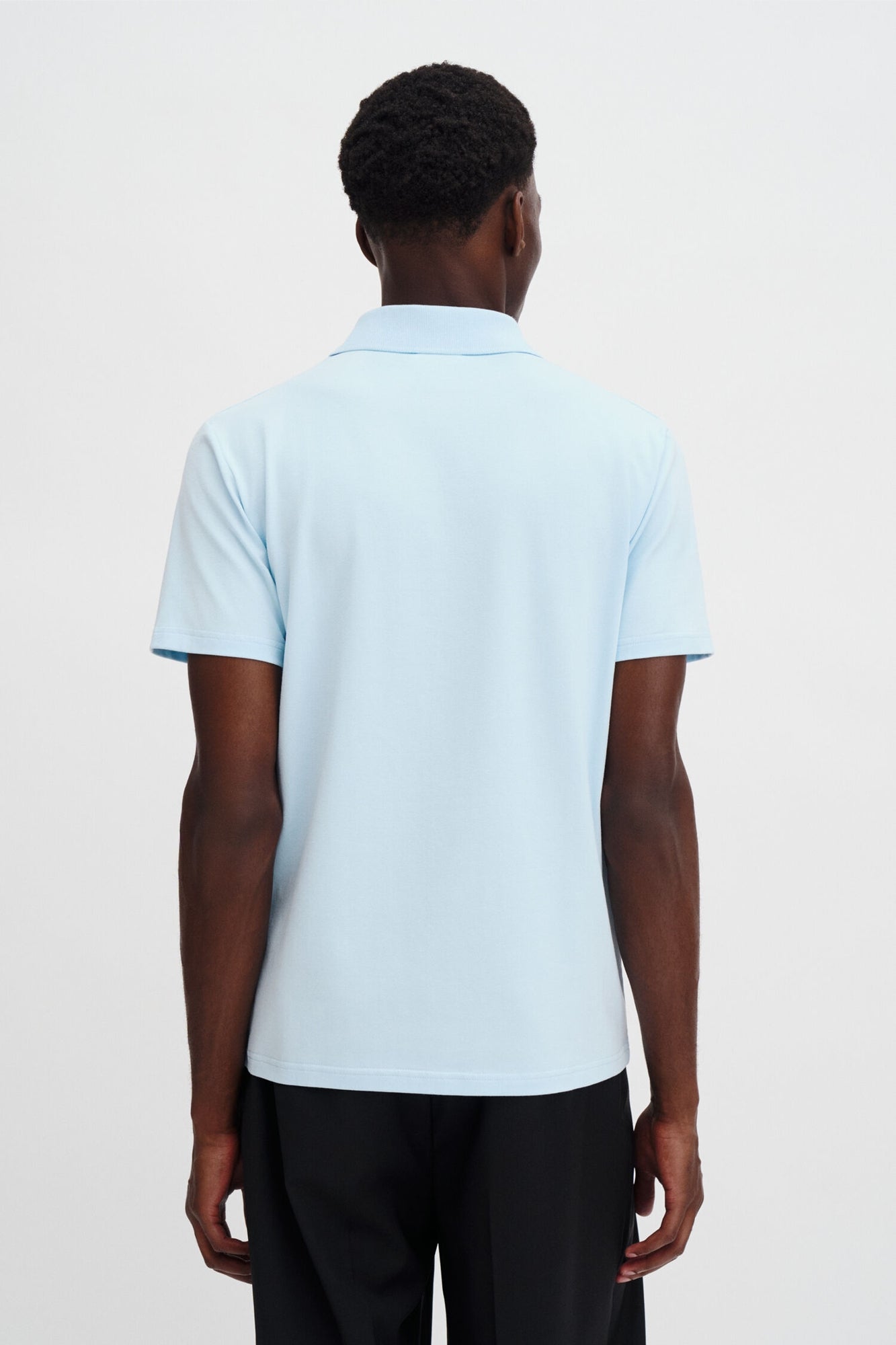 Stretch Cotton Polo Frost Blue