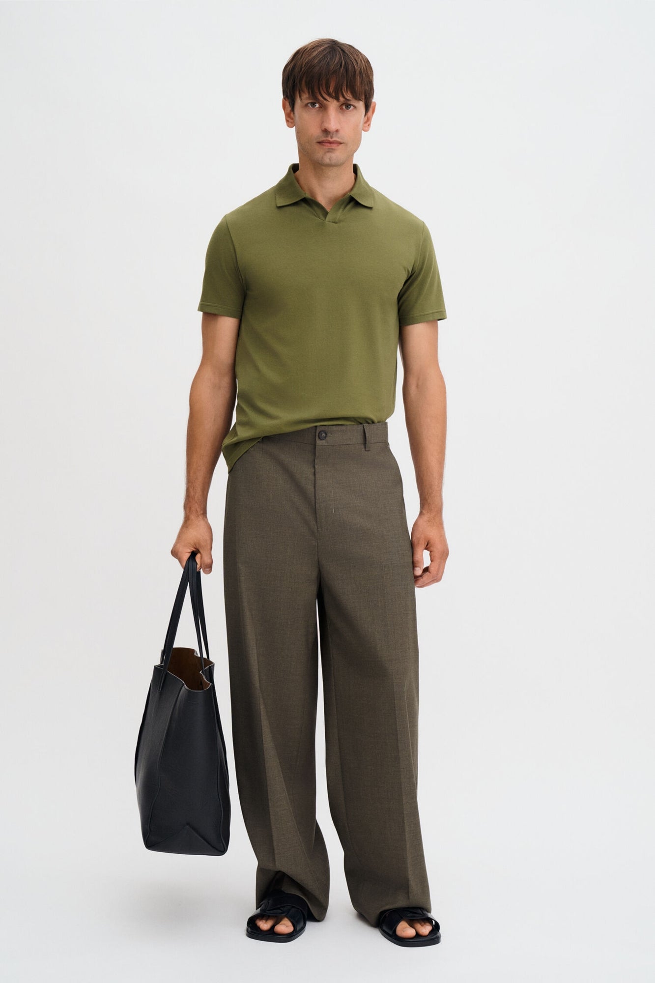 Stretch Cotton Polo Laurel Green