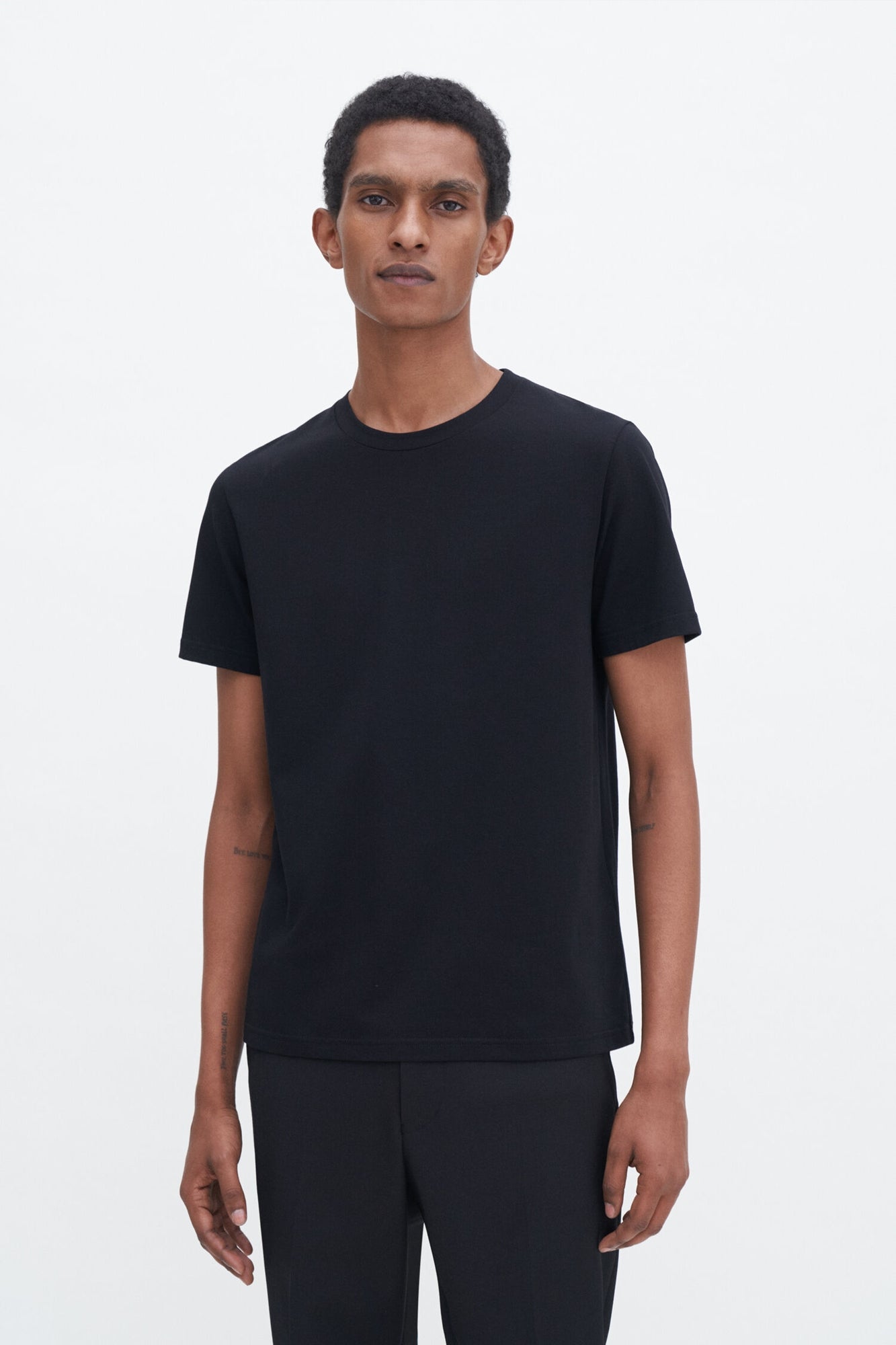 Stretch Cotton Tee Black