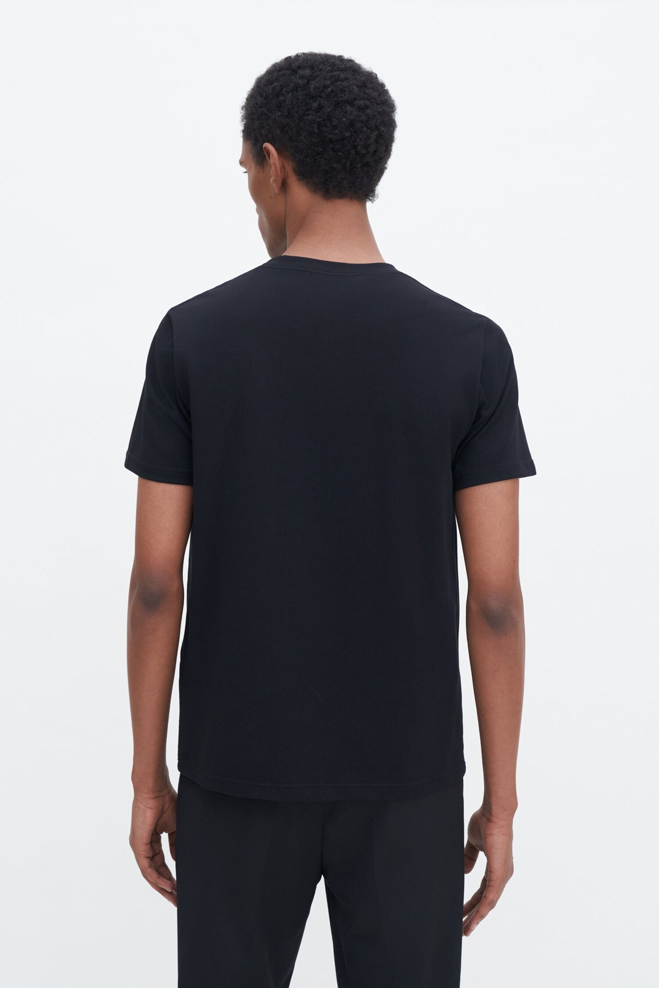 Stretch Cotton Tee Black