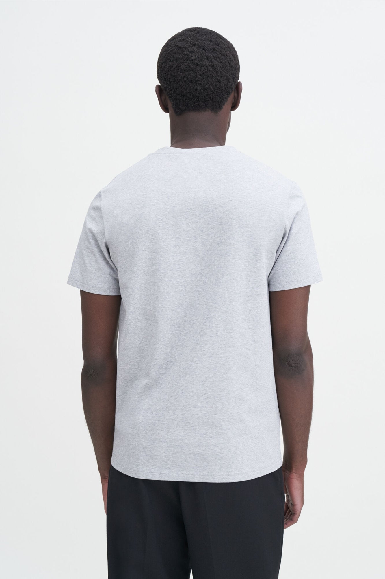 Stretch Cotton Tee Grey Melange