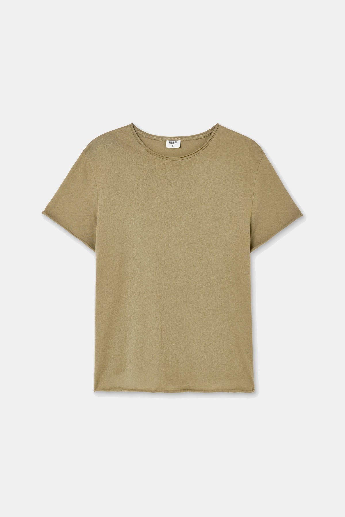 Roll Neck Tee Light Olive Green
