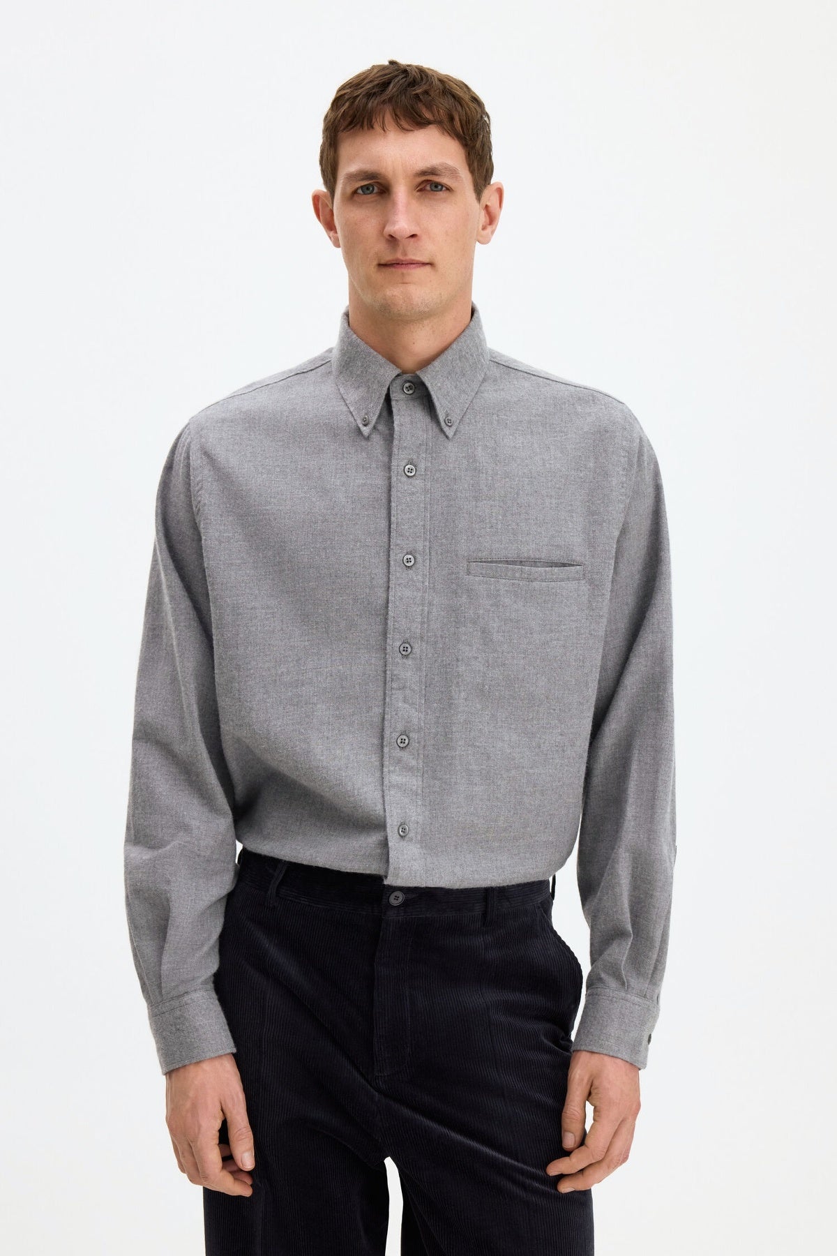 Zack Flannel Shirt Dark Grey