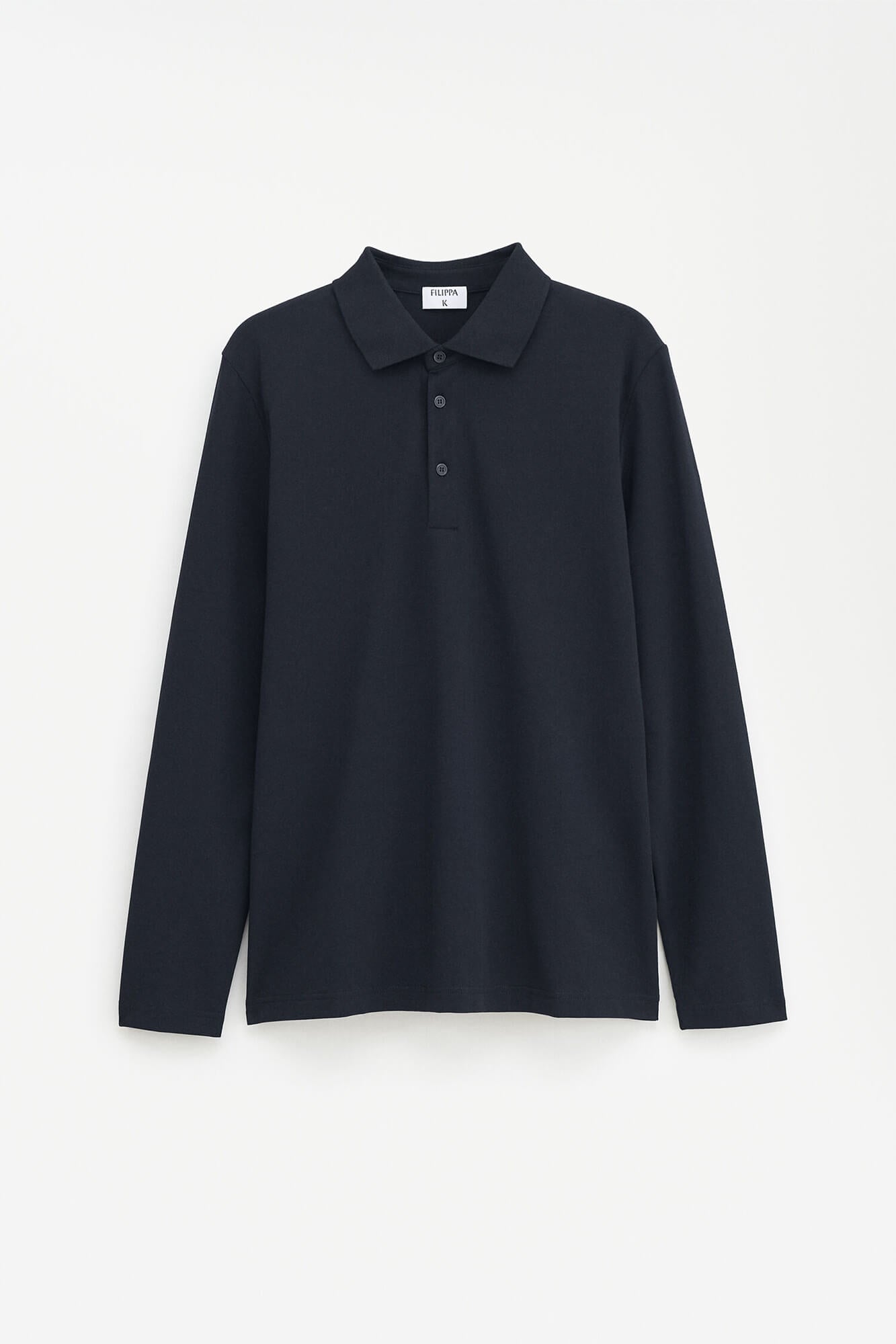 Luke Stretch Cotton Polo Shirt Black