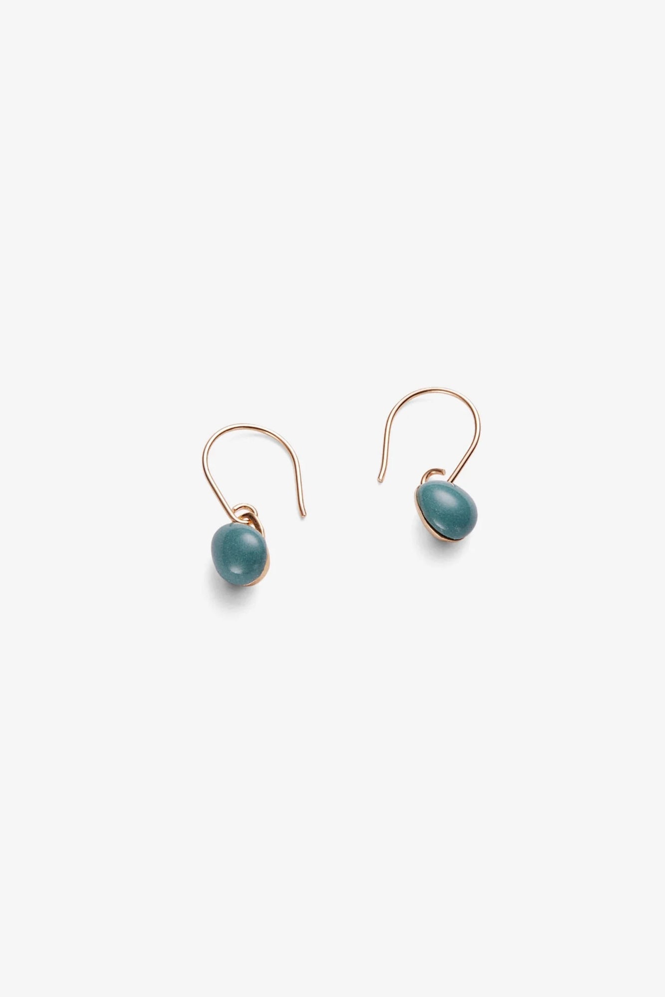 Egg Ceramic Gold Earrings