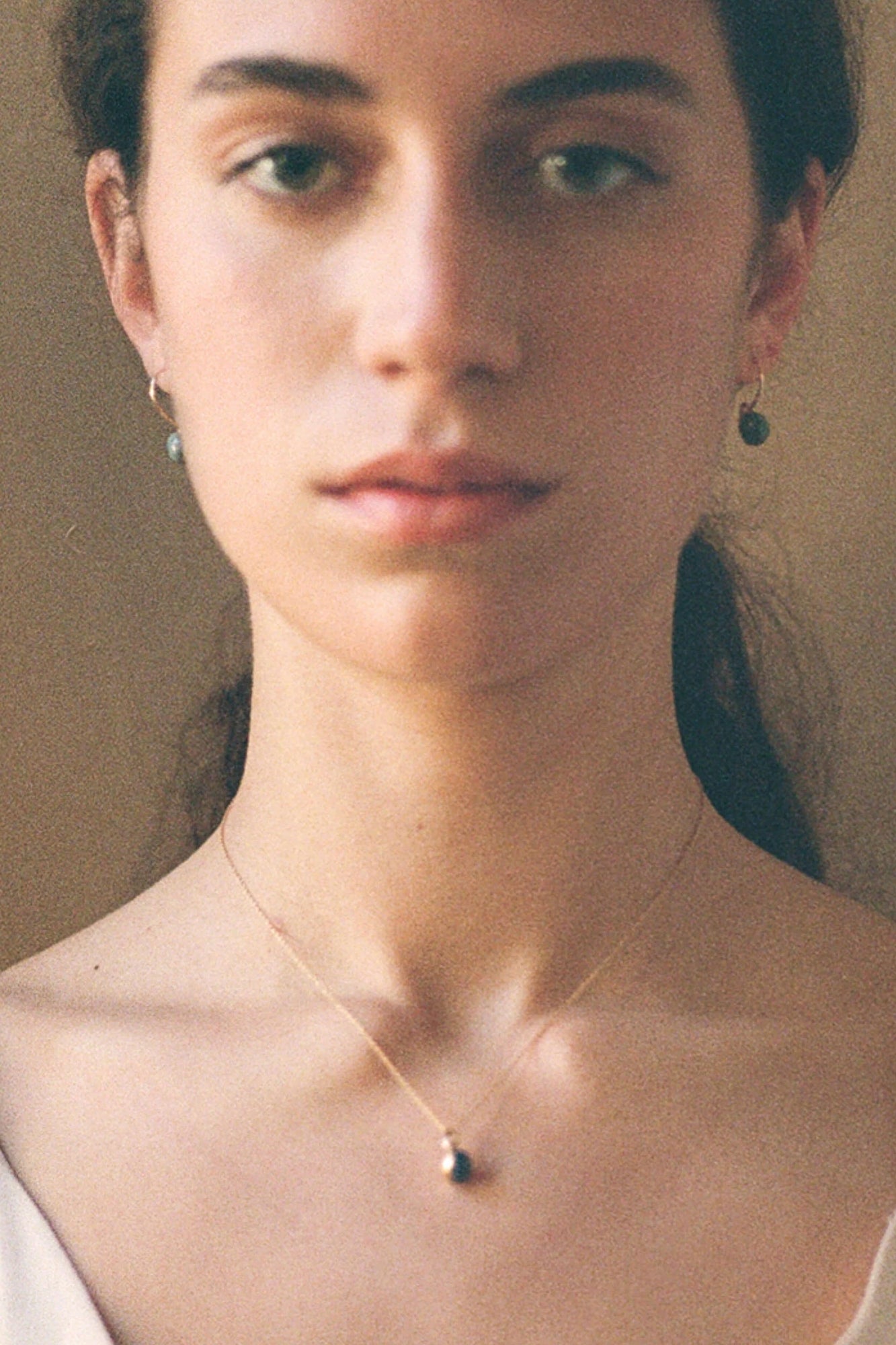 Egg Ceramic Gold Earrings